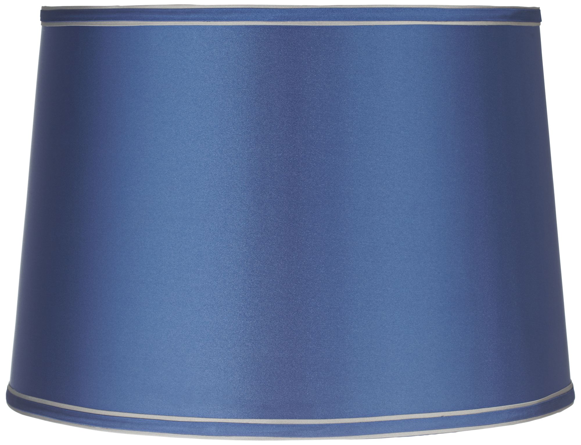 Sydnee Satin Medium Blue Drum Lamp Shade 14x16x11 (Spider)