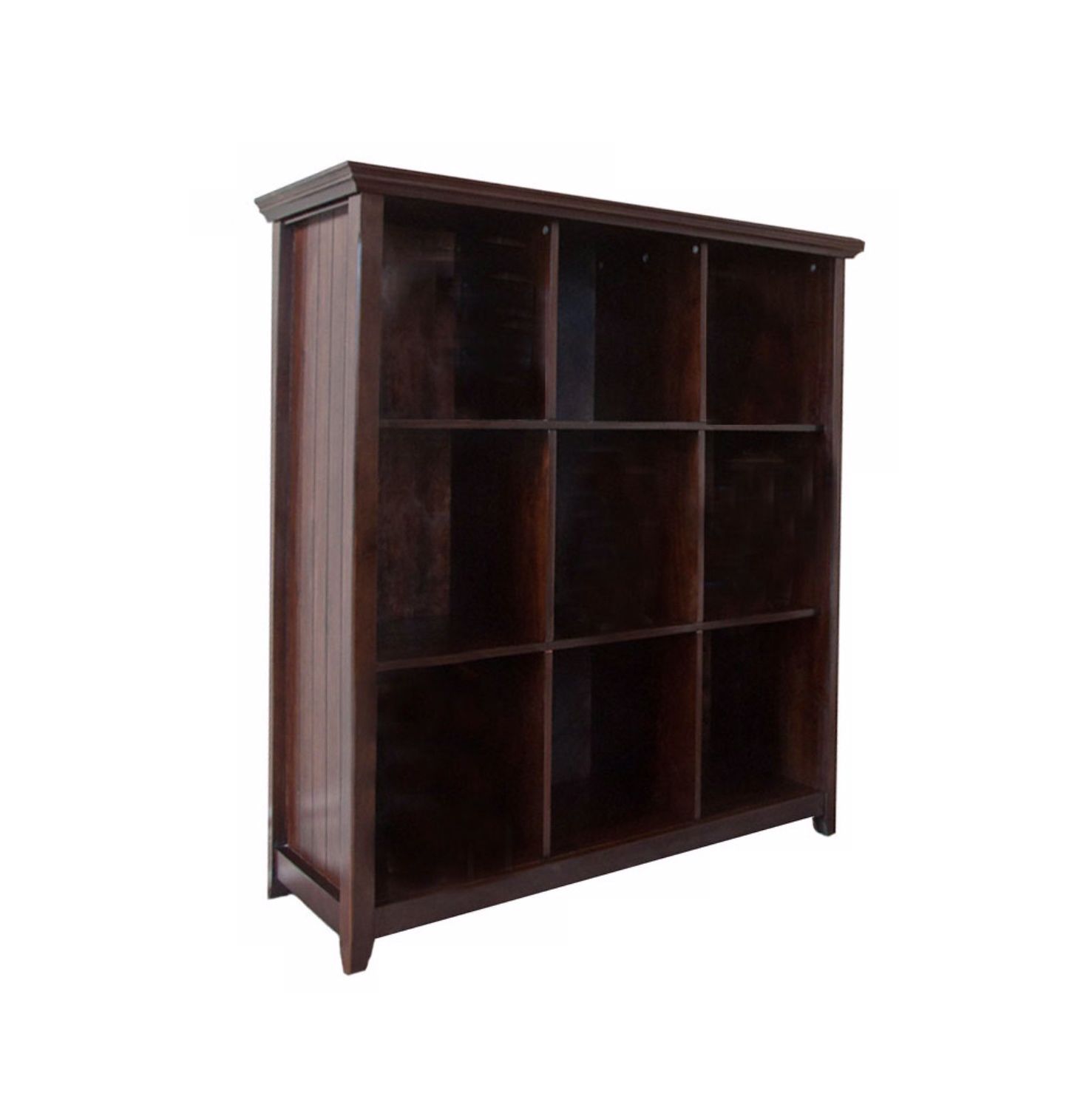 Acadian Dark Tobacco Brown 9-Cube Storage Bookcase