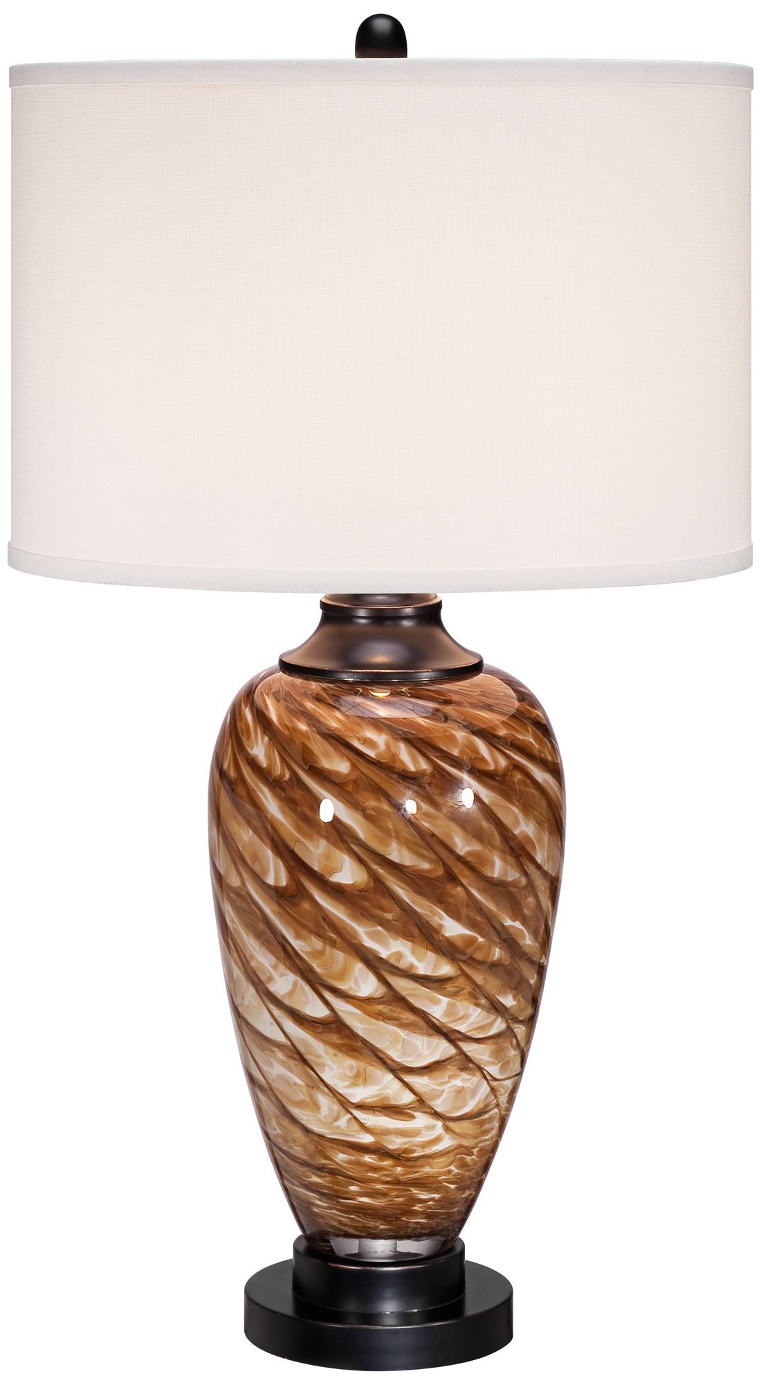 Possini Euro Caramel Swirl Art Glass Table Lamp