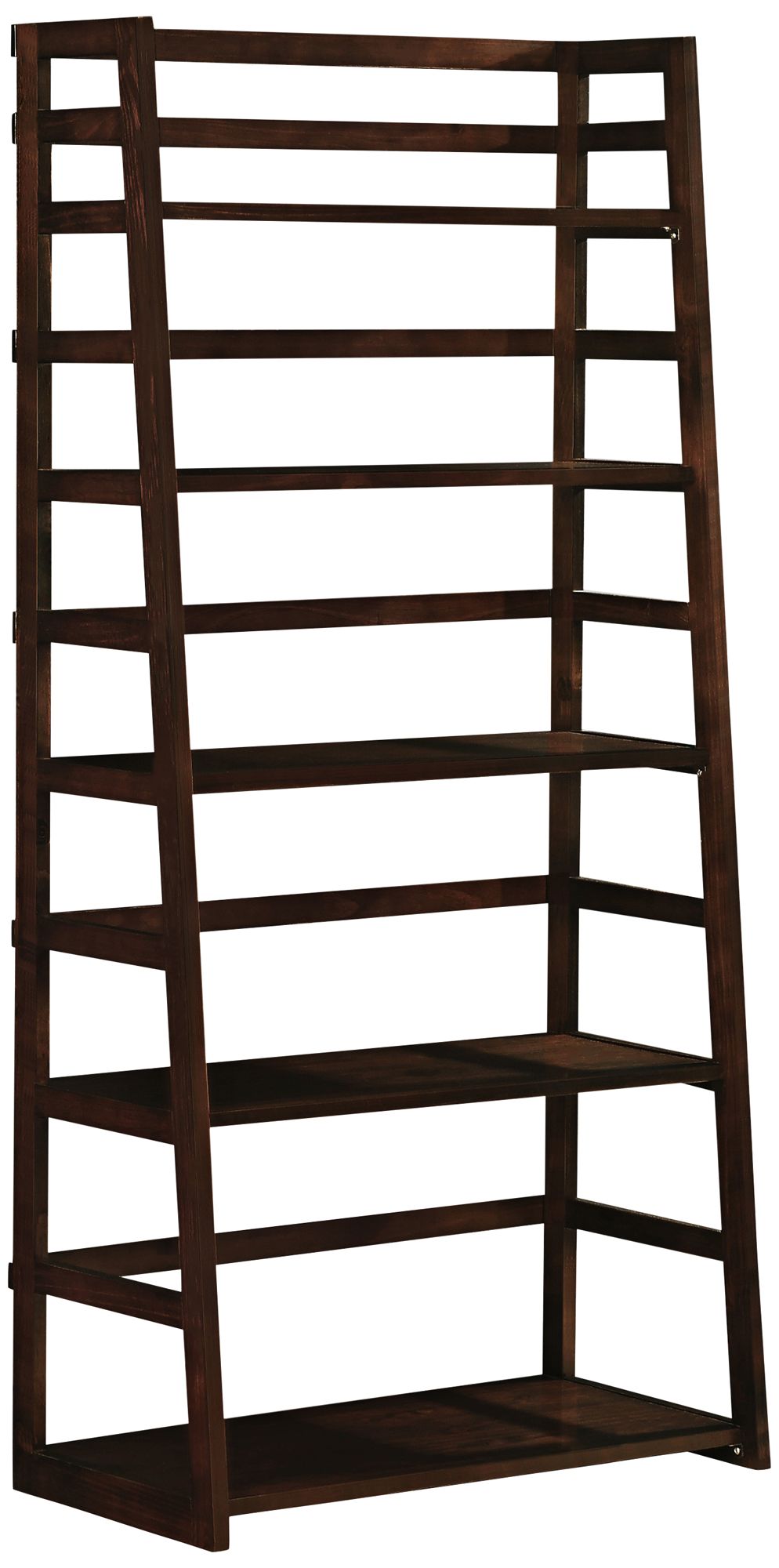 Acadian Dark Tobacco Brown Cross Ladder Shelf