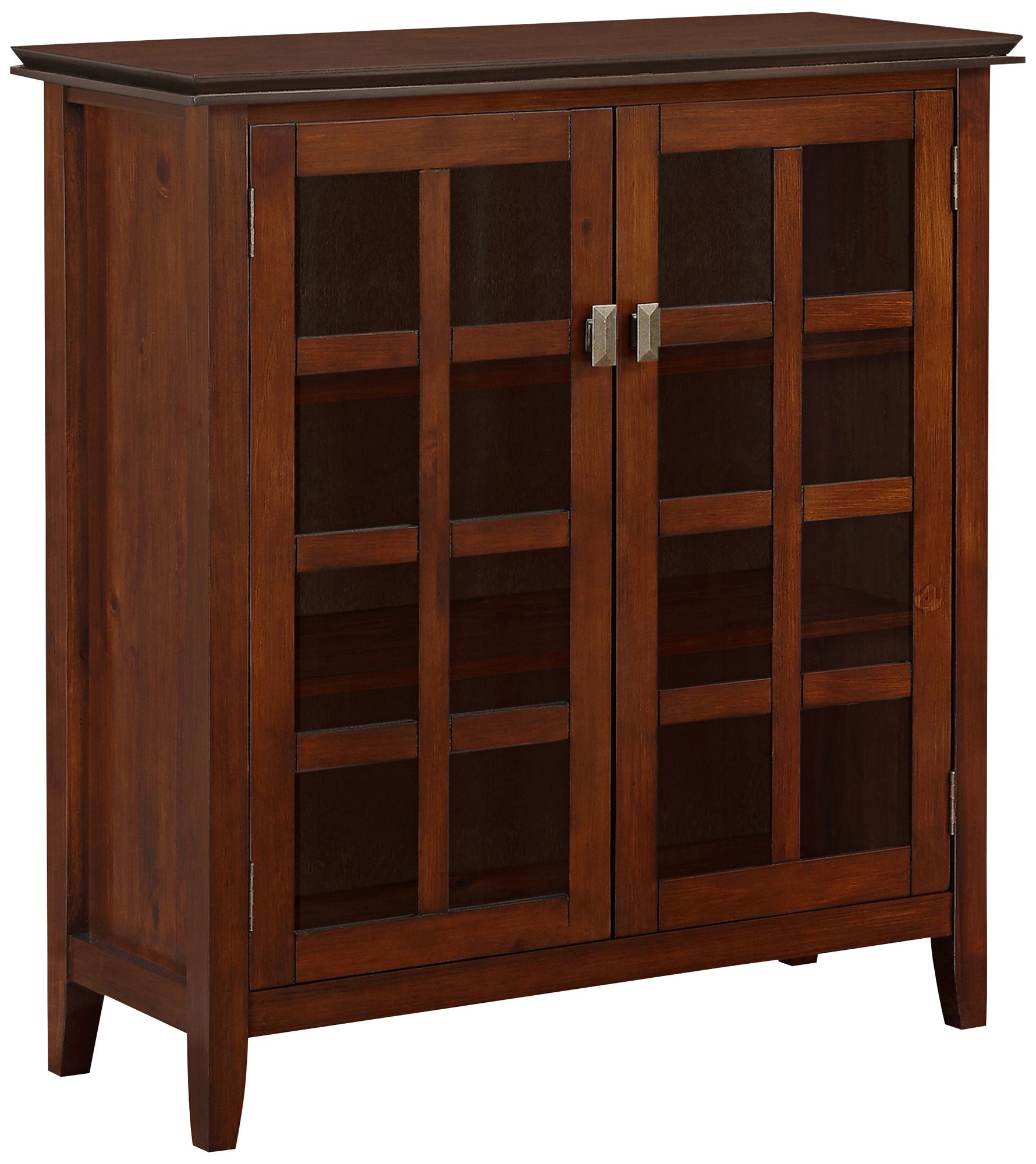 Artisan Medium Brown Auburn Pine Wood Storage Cabinet