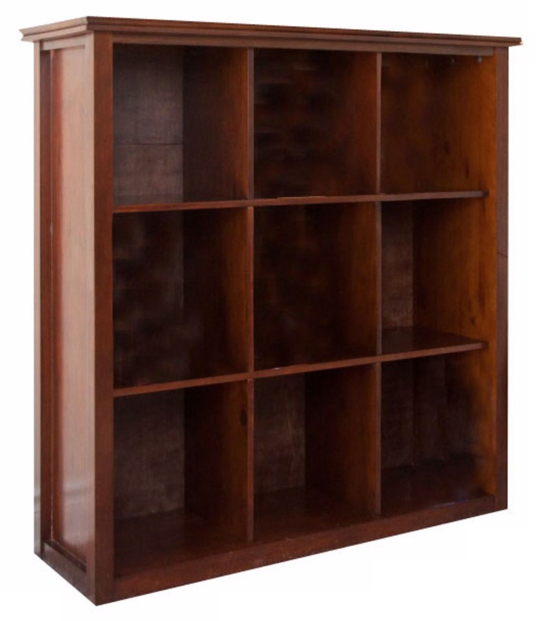 Artisan Brown Auburn Pine Wood 9-Cube Storage Unit