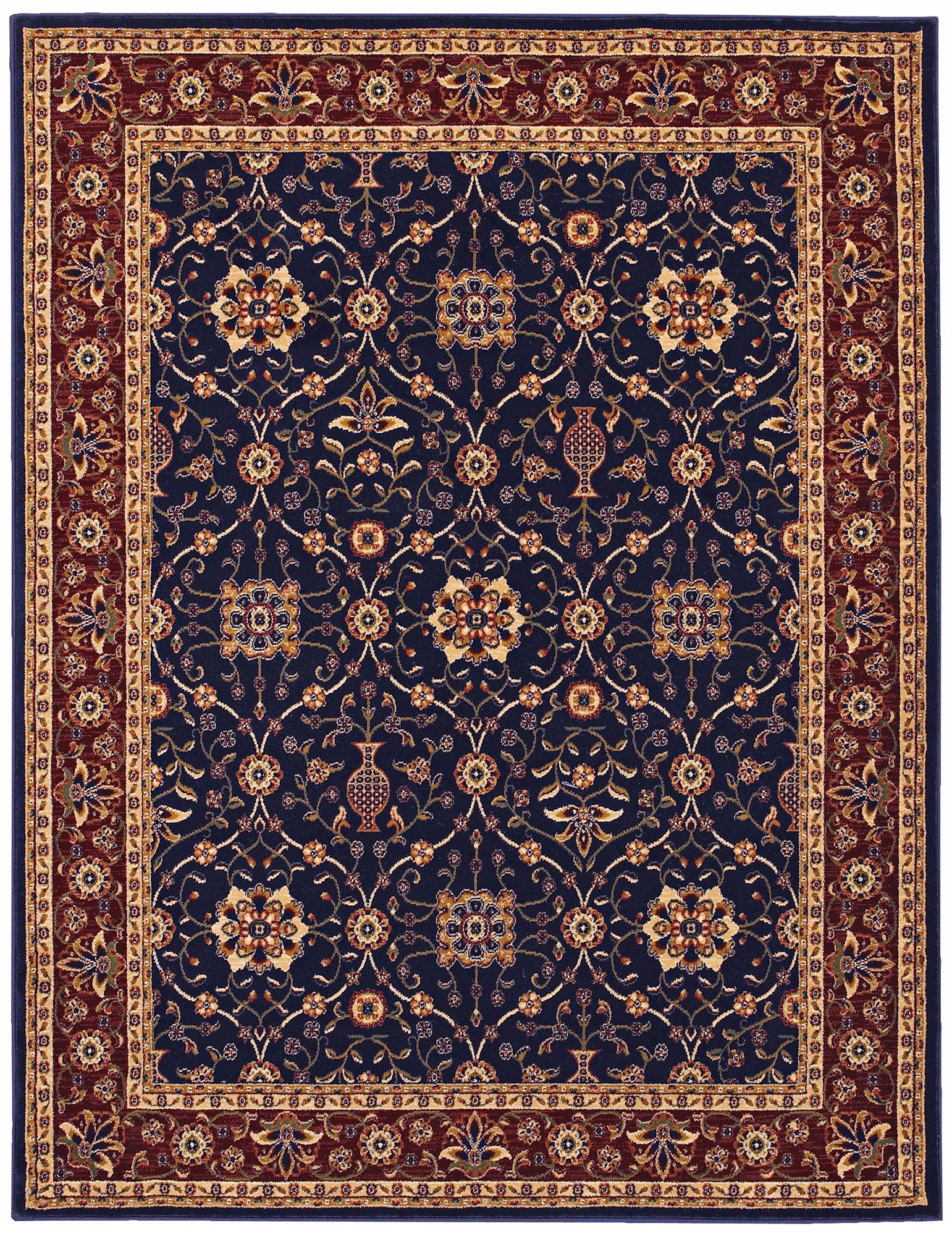 Anatolia 2869 All Over Vase Navy Area Rug