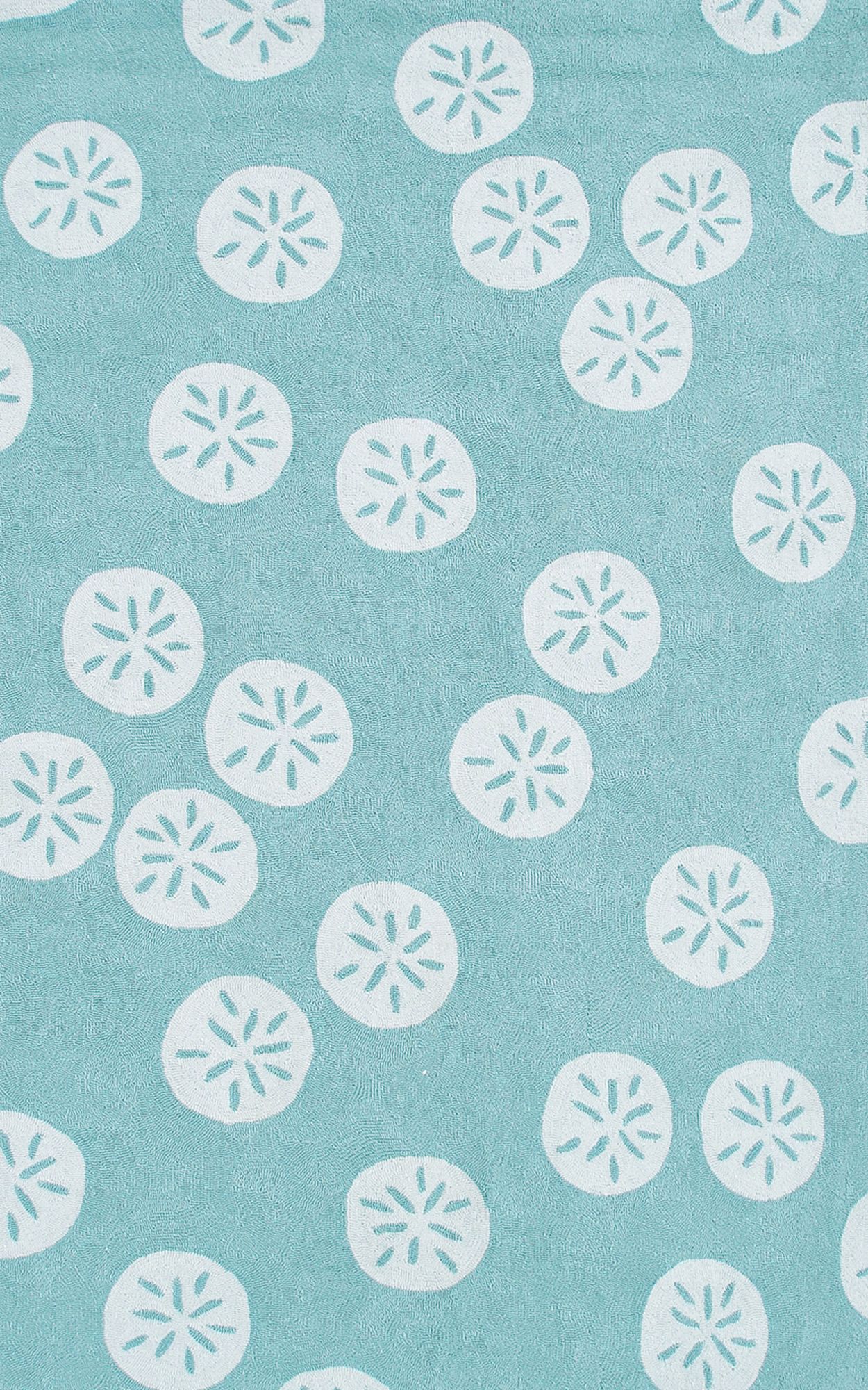 Resort Sand Dollar 25351 Aqua Blue Area Rug