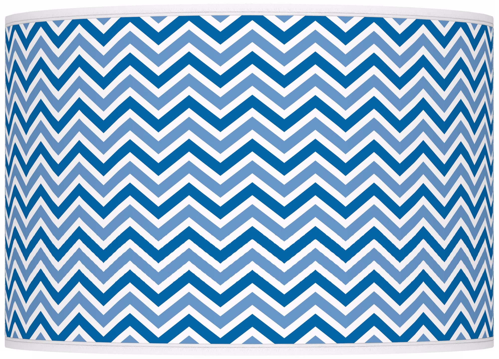 Royal Blue Narrow Zig Zag Ovo Table Lamp