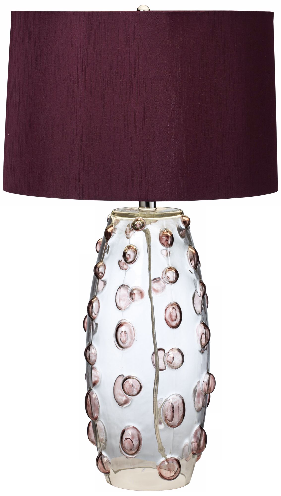 Possini Euro Faroe Aubergine Art Glass Table Lamp