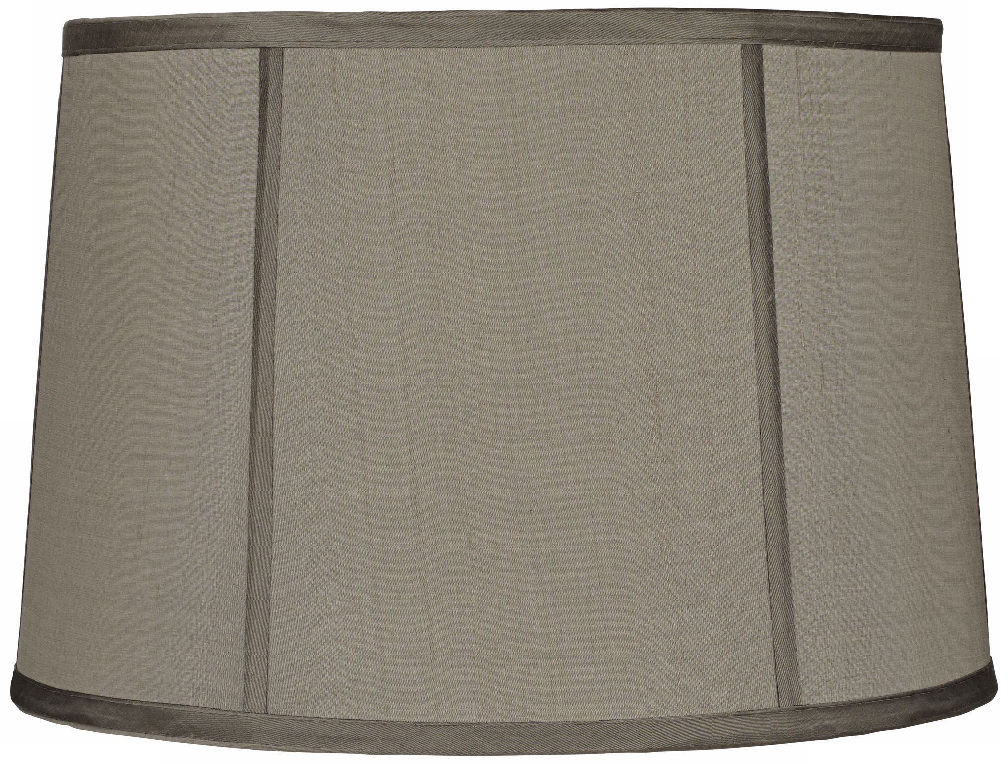 Gray Silk Drum Lamp Shade 14x16x11 (Spider)