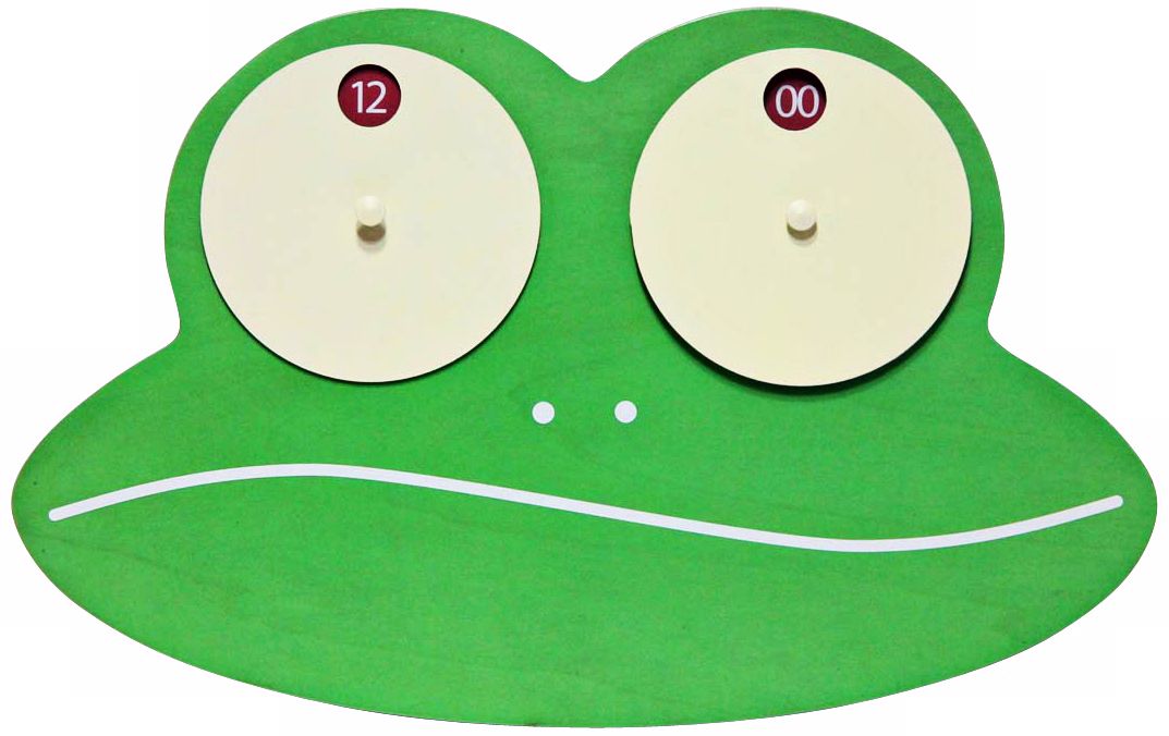 Ziggy Green Frog Child's Wall Clock