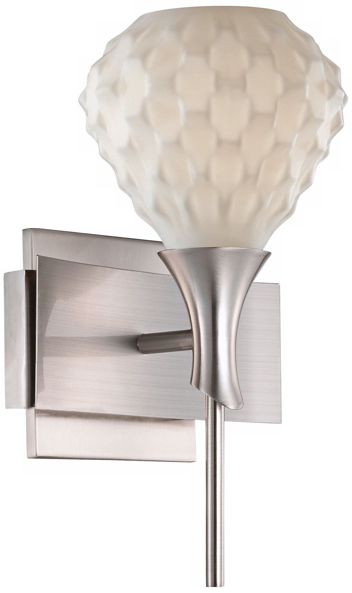 Forecast Ripple 10" High Satin Nickel Wall Sconce