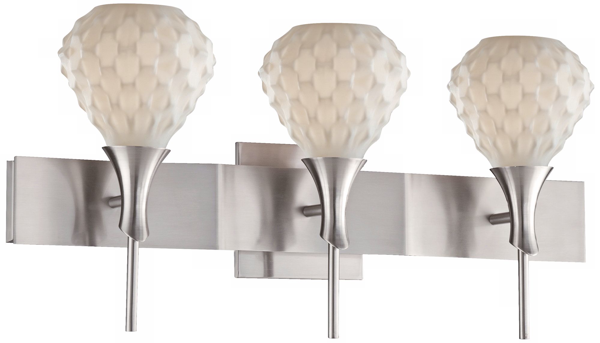 Forecast Ripple 21" Wide 3-Light Satin Nickel Bath Light