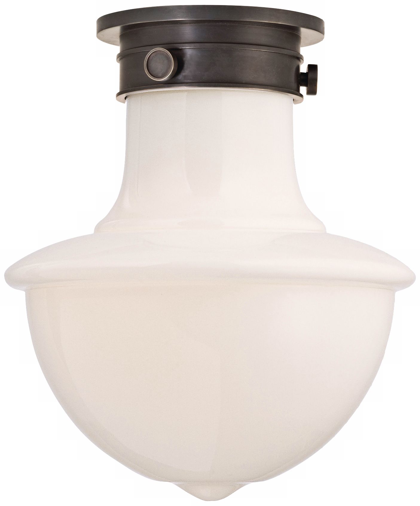 Branford 11" Old Bronze Semi-Flushmount Ceiling Light