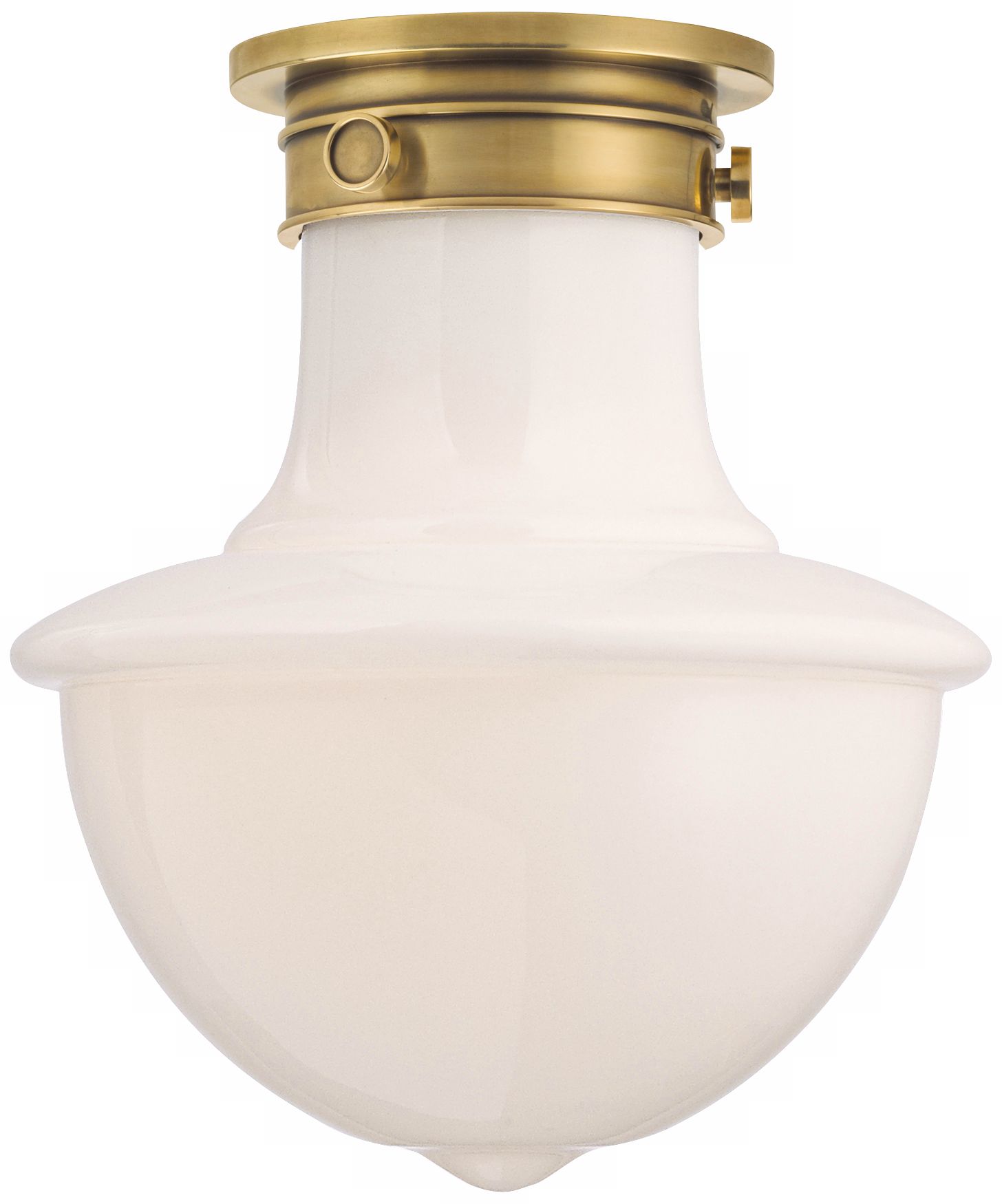 Branford 11" High Aged Brass Semi-Flushmount Ceiling Light