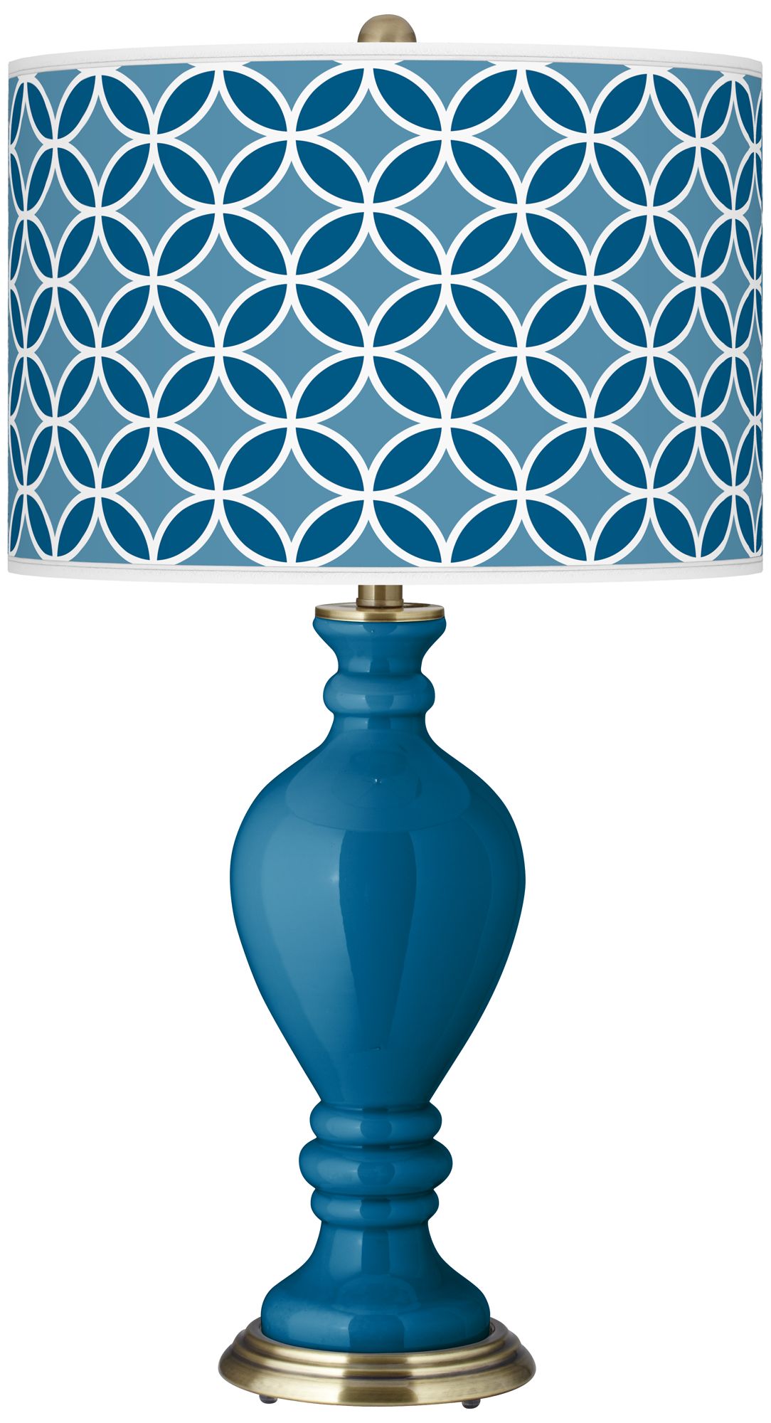 Mykonos Blue Circle Rings Civitia Table Lamp