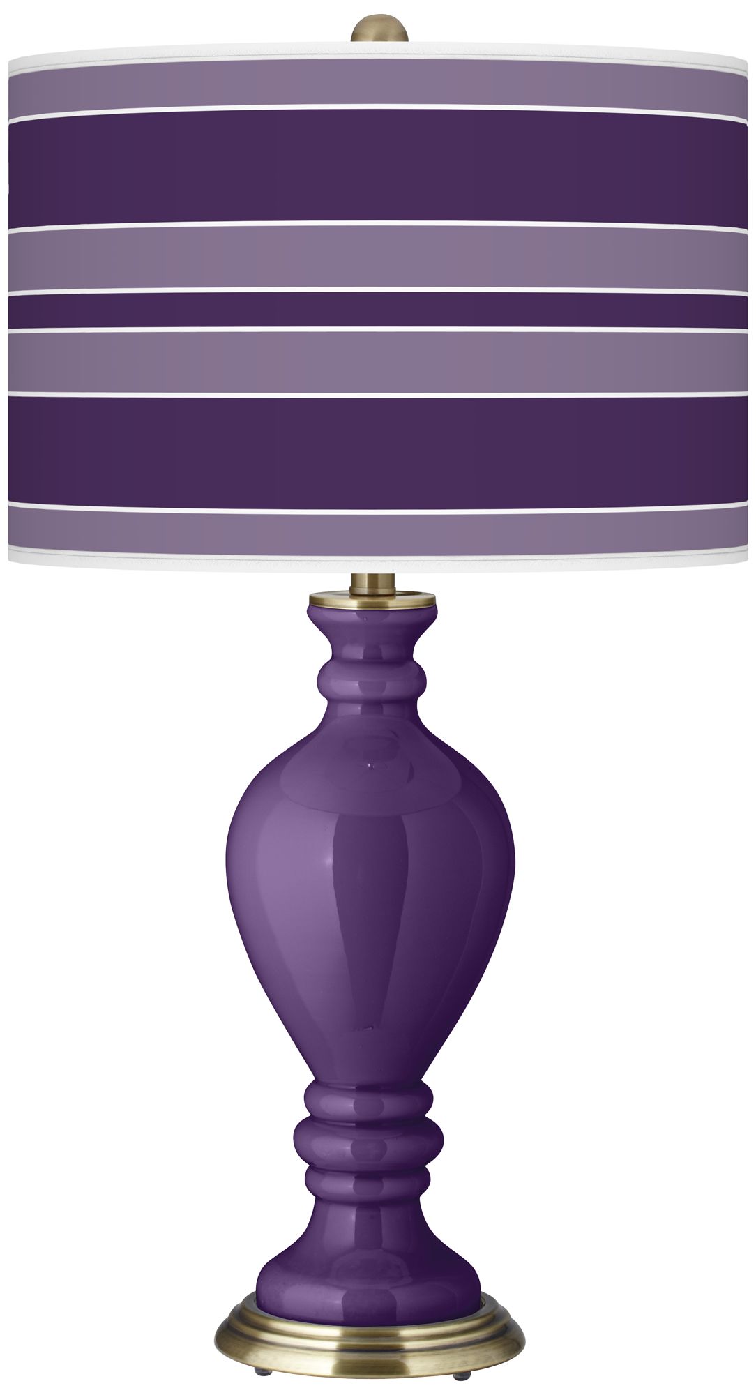 Acai Bold Stripe Civitia Table Lamp