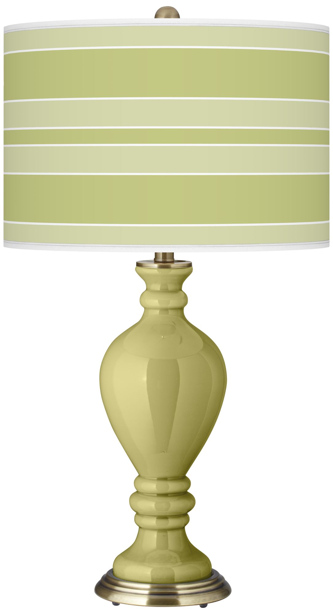 Linden Green Bold Stripe Civitia Table Lamp