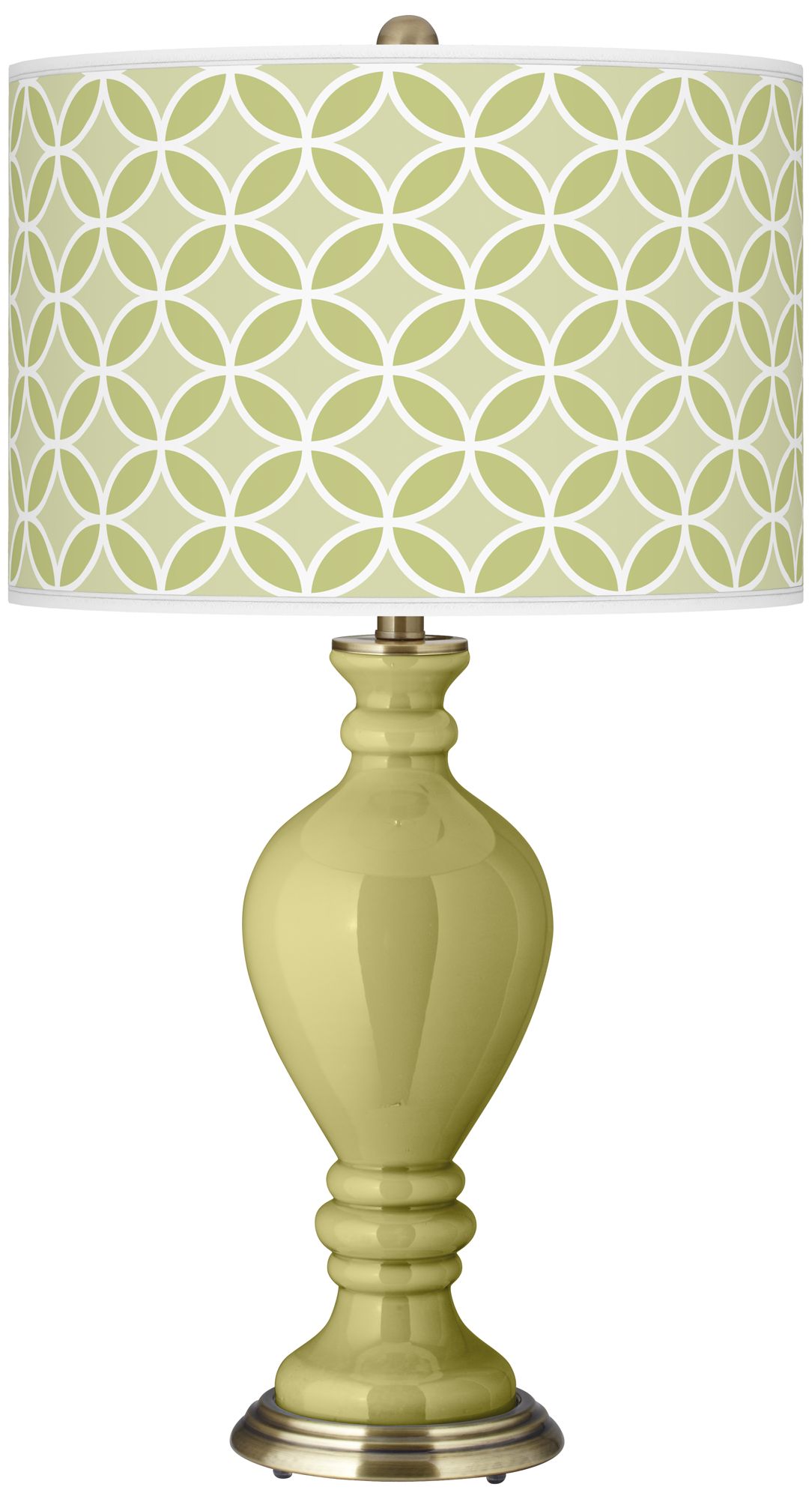 Linden Green Circle Rings Civitia Table Lamp