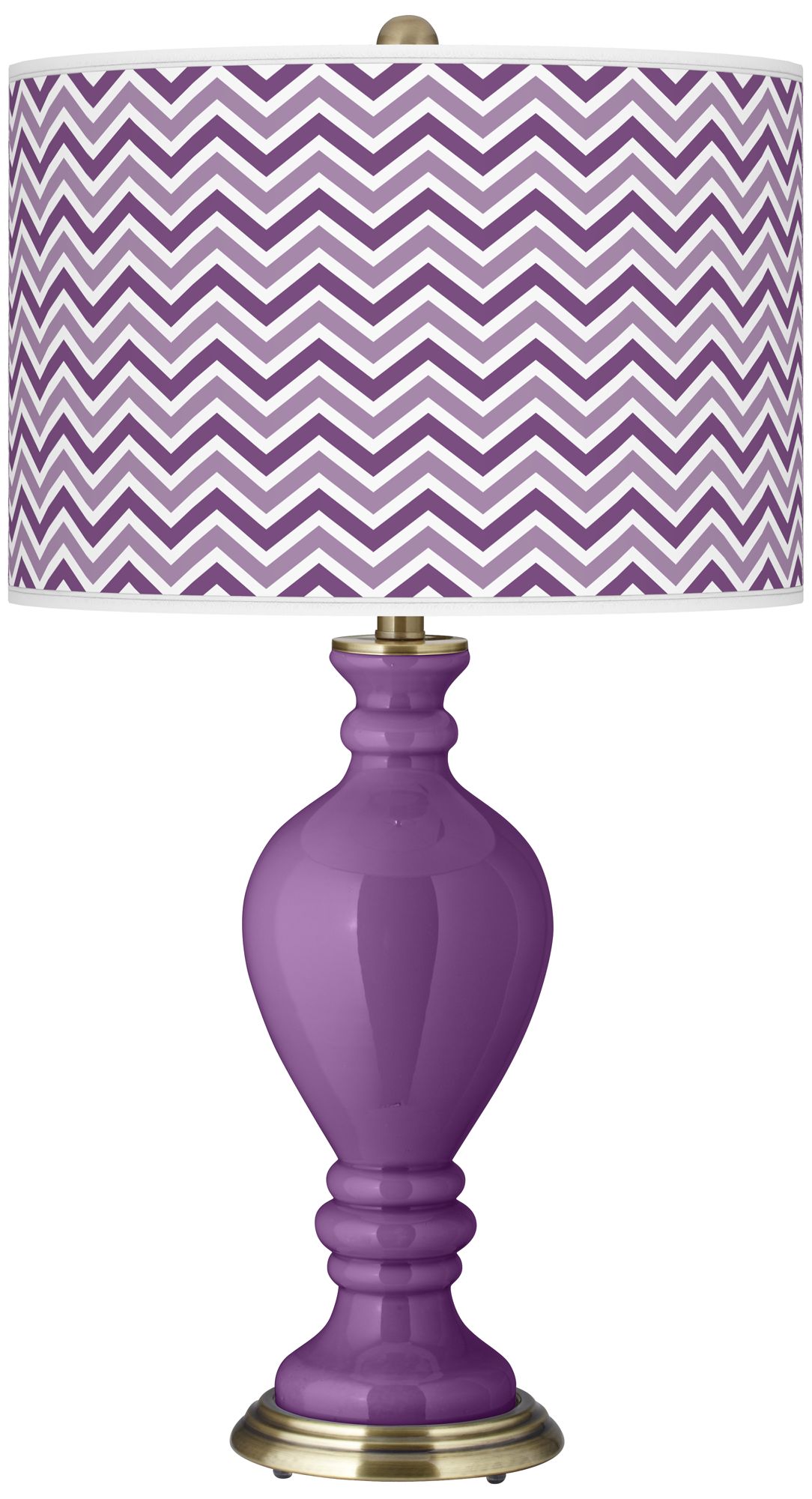 Passionate Purple Narrow Zig Zag Civitia Table Lamp
