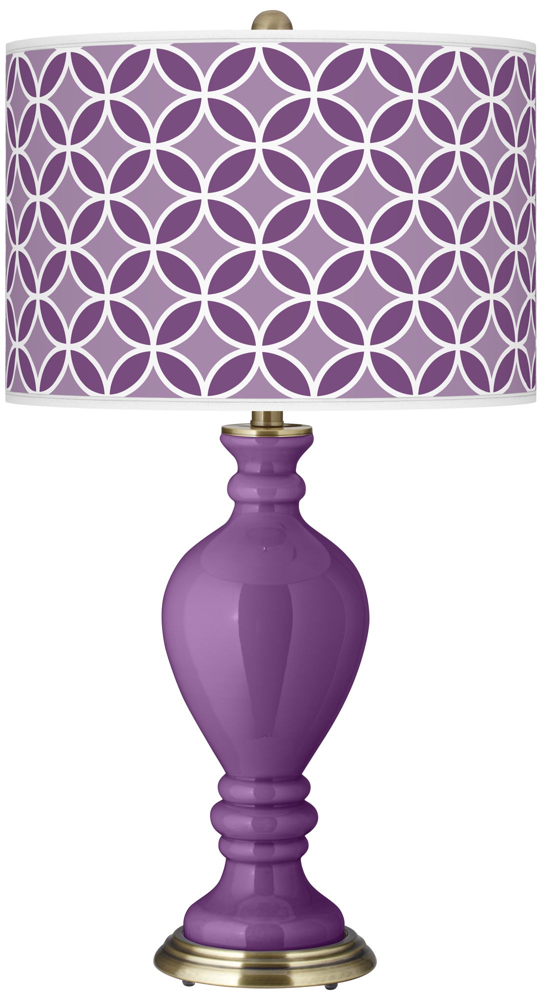 Passionate Purple Circle Rings Civitia Table Lamp