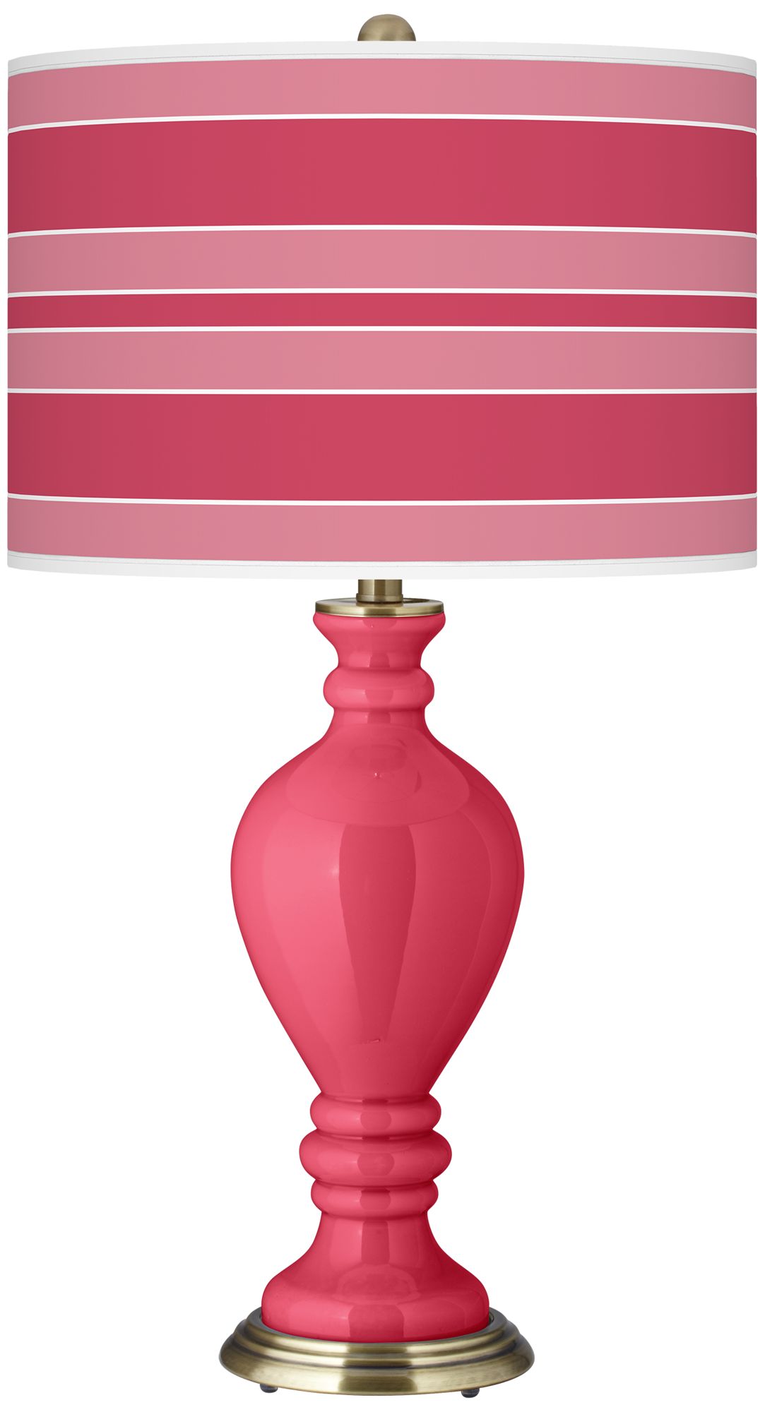 Eros Pink Bold Stripe Civitia Table Lamp