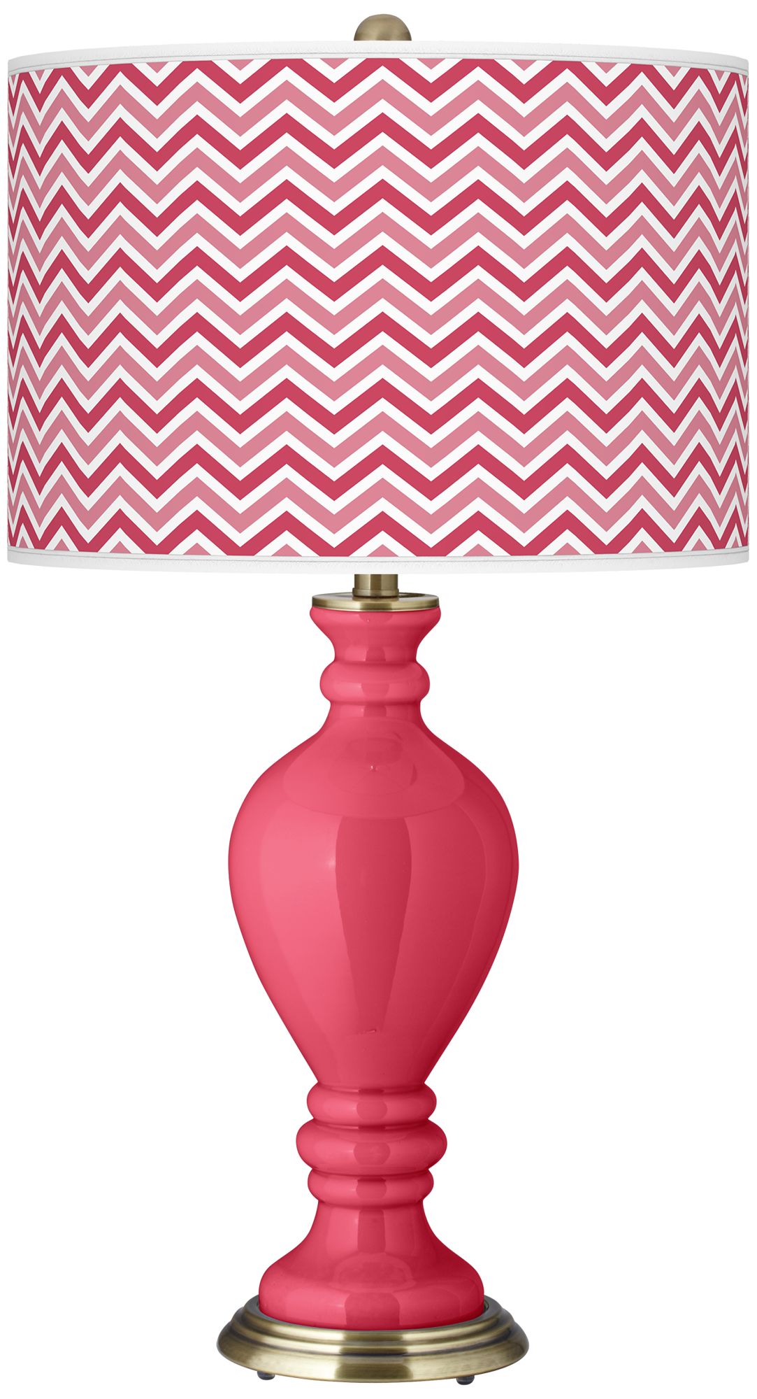Eros Pink Narrow Zig Zag Civitia Table Lamp