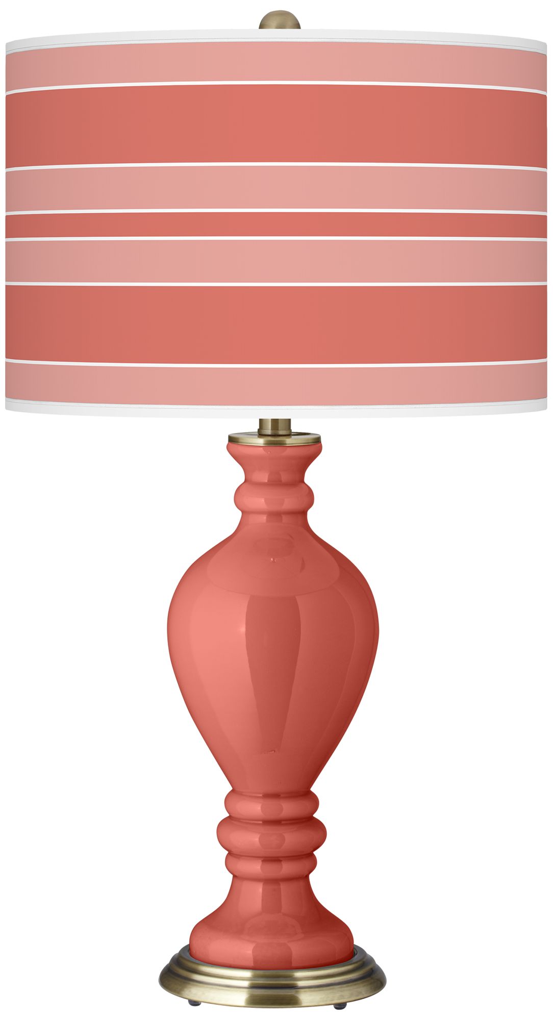 Coral Reef Bold Stripe Civitia Table Lamp