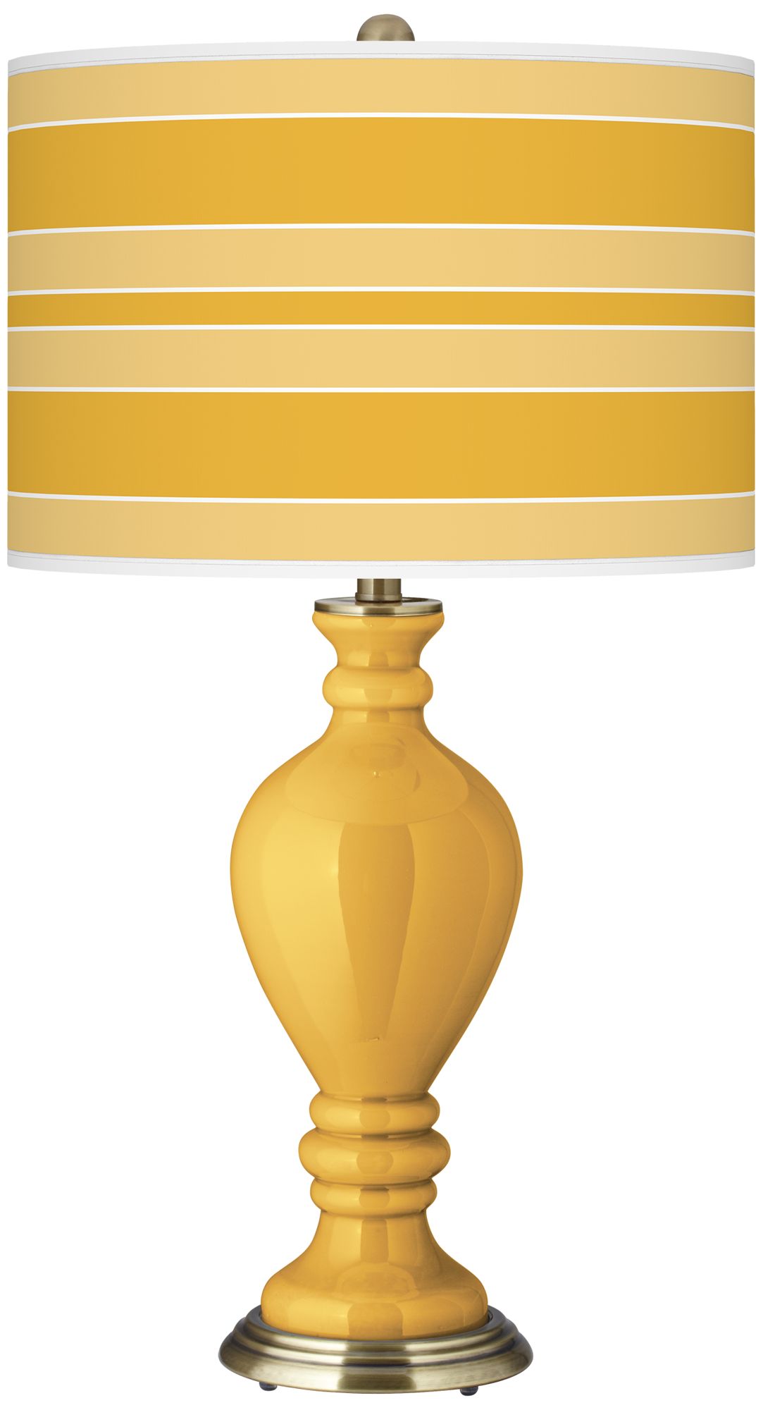 Goldenrod Bold Stripe Civitia Table Lamp