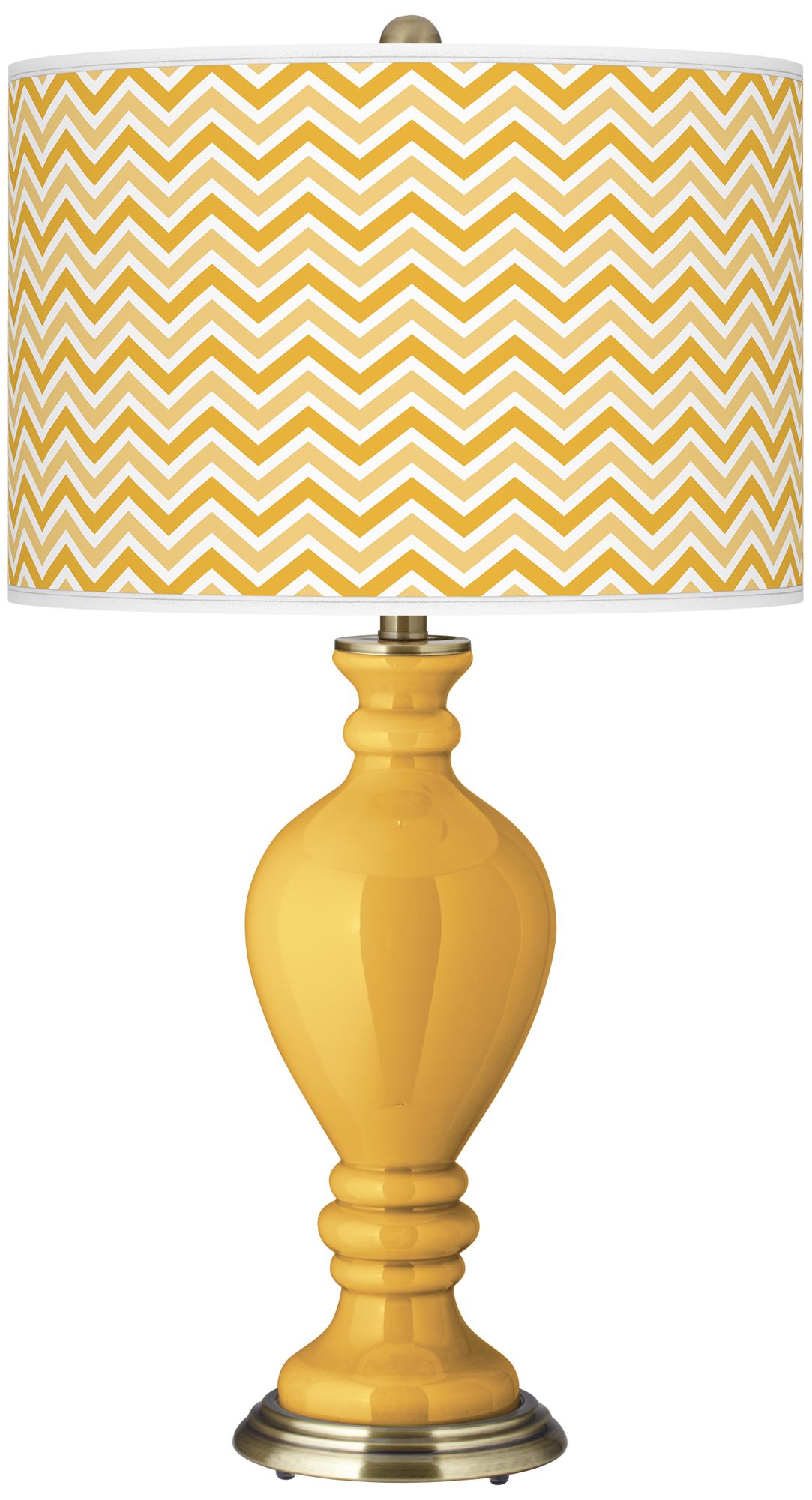 Goldenrod Narrow Zig Zag Civitia Table Lamp