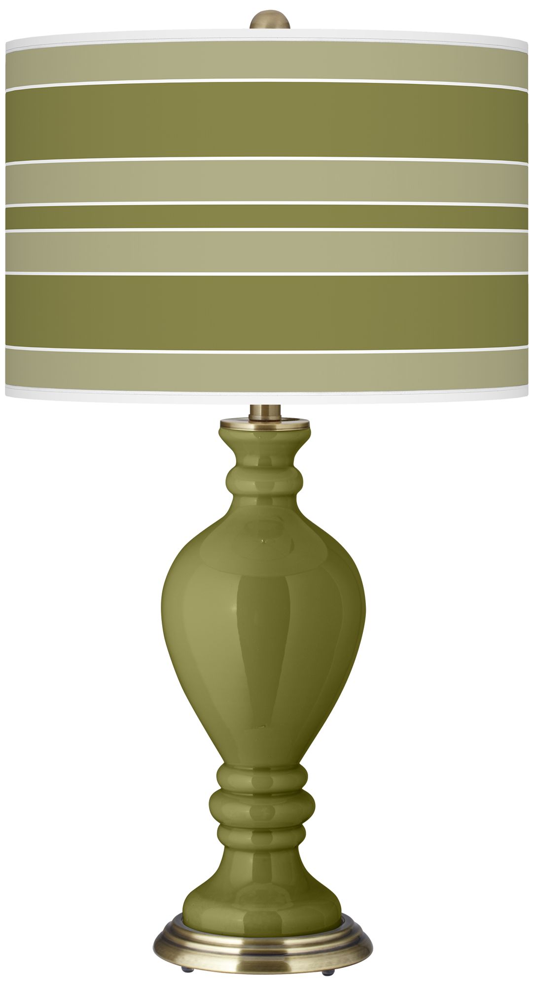 Rural Green Bold Stripe Civitia Table Lamp