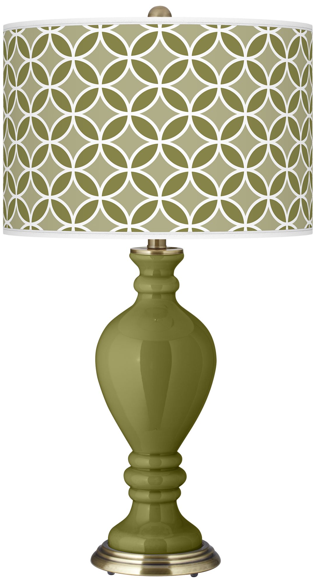 Rural Green Circle Rings Civitia Table Lamp