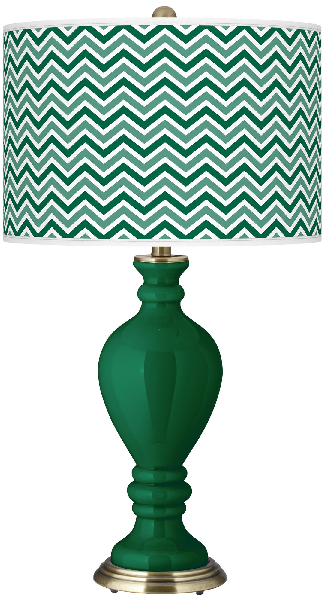 Greens Narrow Zig Zag Civitia Table Lamp