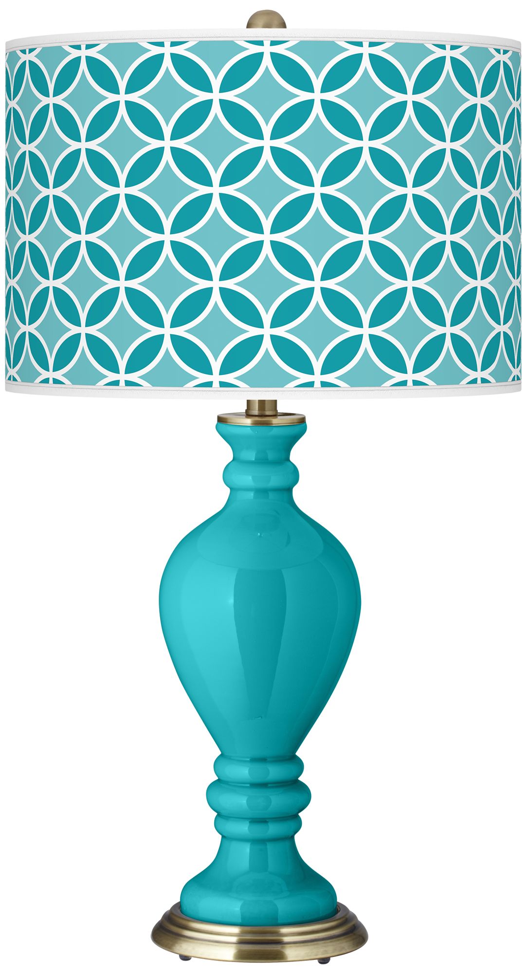 Surfer Blue Circle Rings Civitia Table Lamp