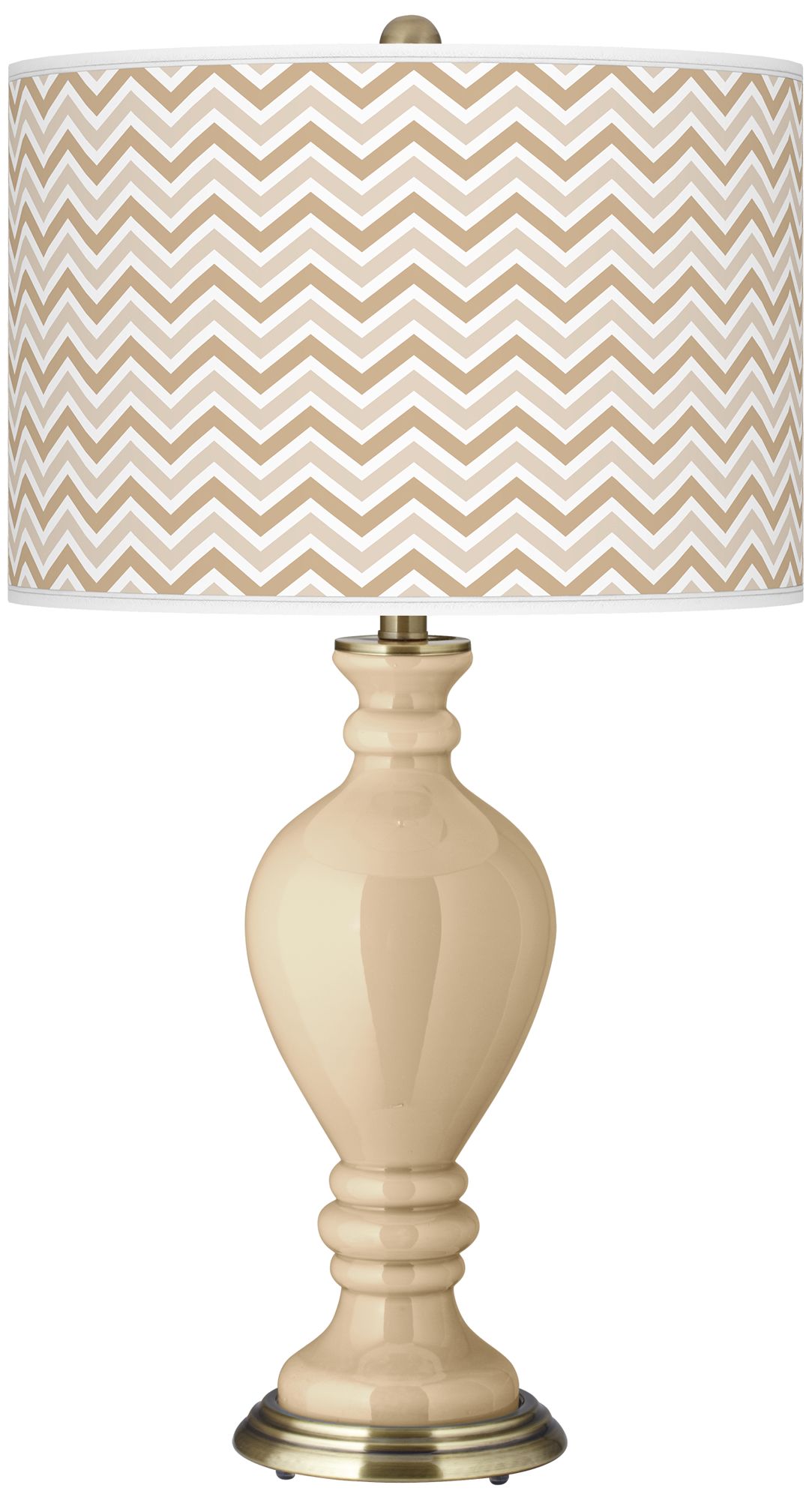 Colonial Tan Narrow Zig Zag Civitia Table Lamp