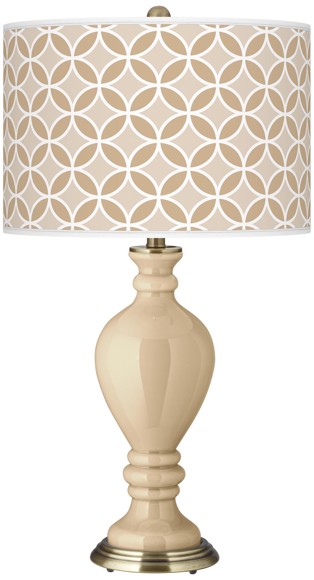 Colonial Tan Circle Rings Civitia Table Lamp