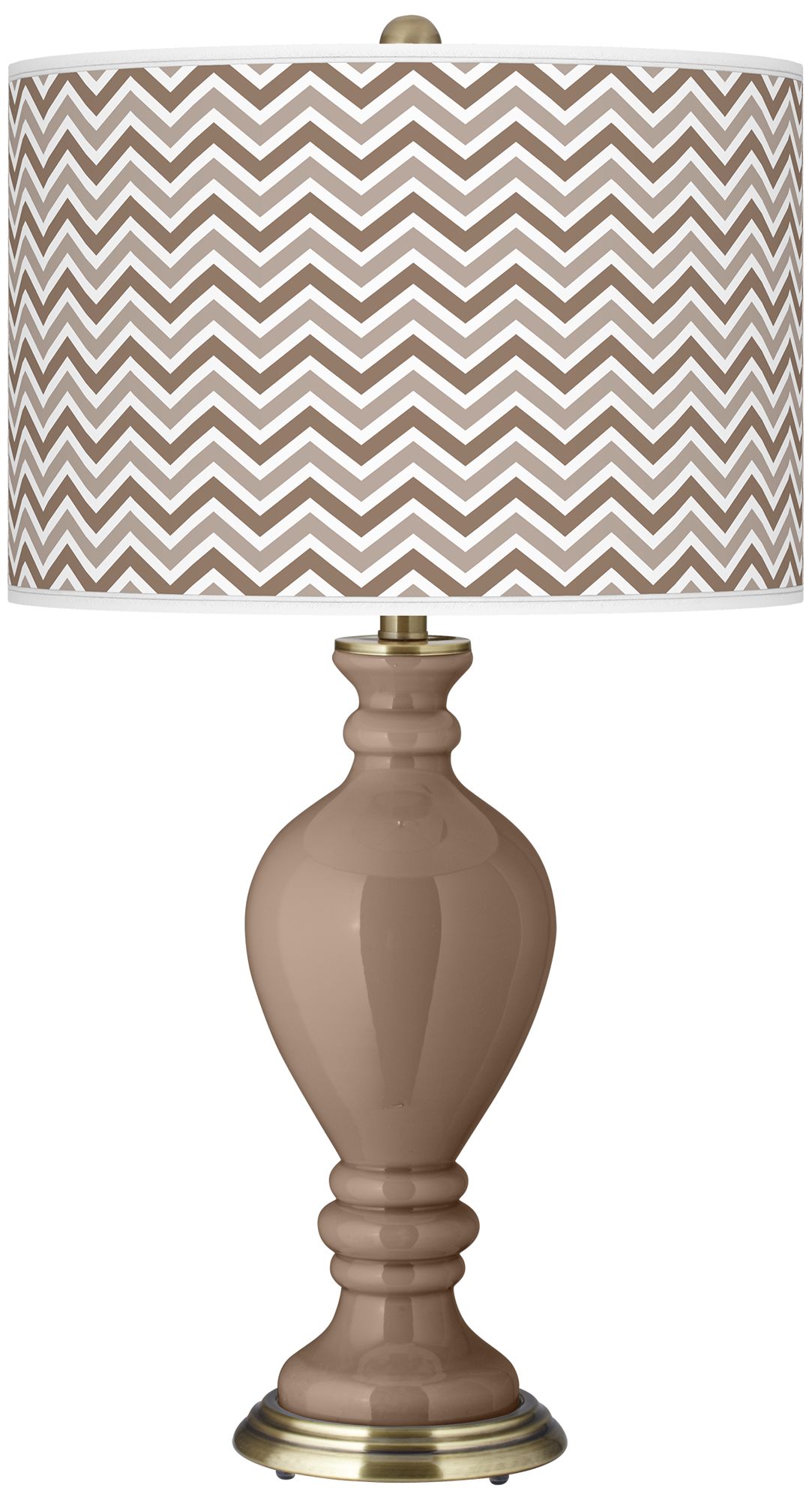 Mocha Narrow Zig Zag Civitia Table Lamp