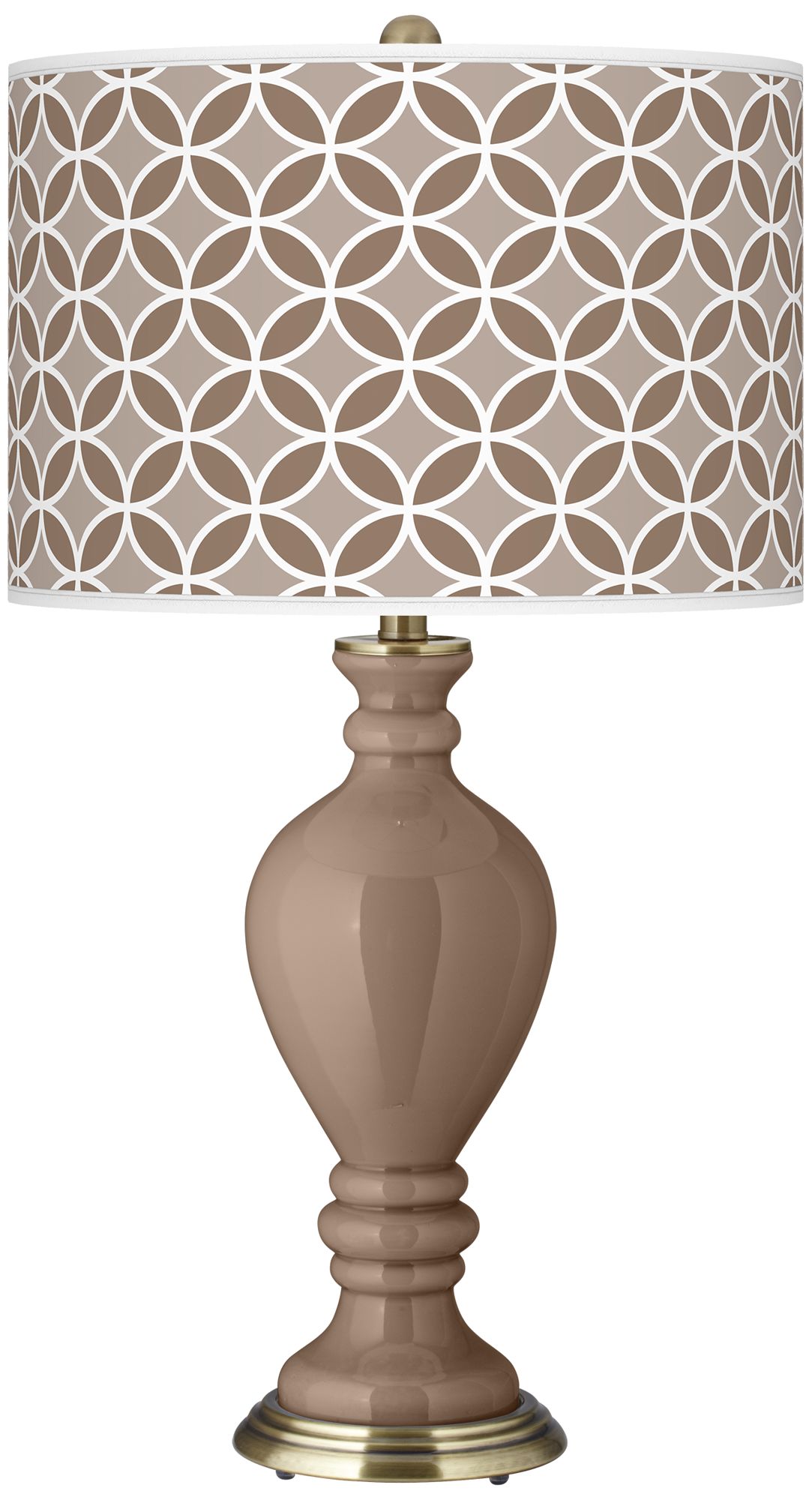 Mocha Circle Rings Civitia Table Lamp