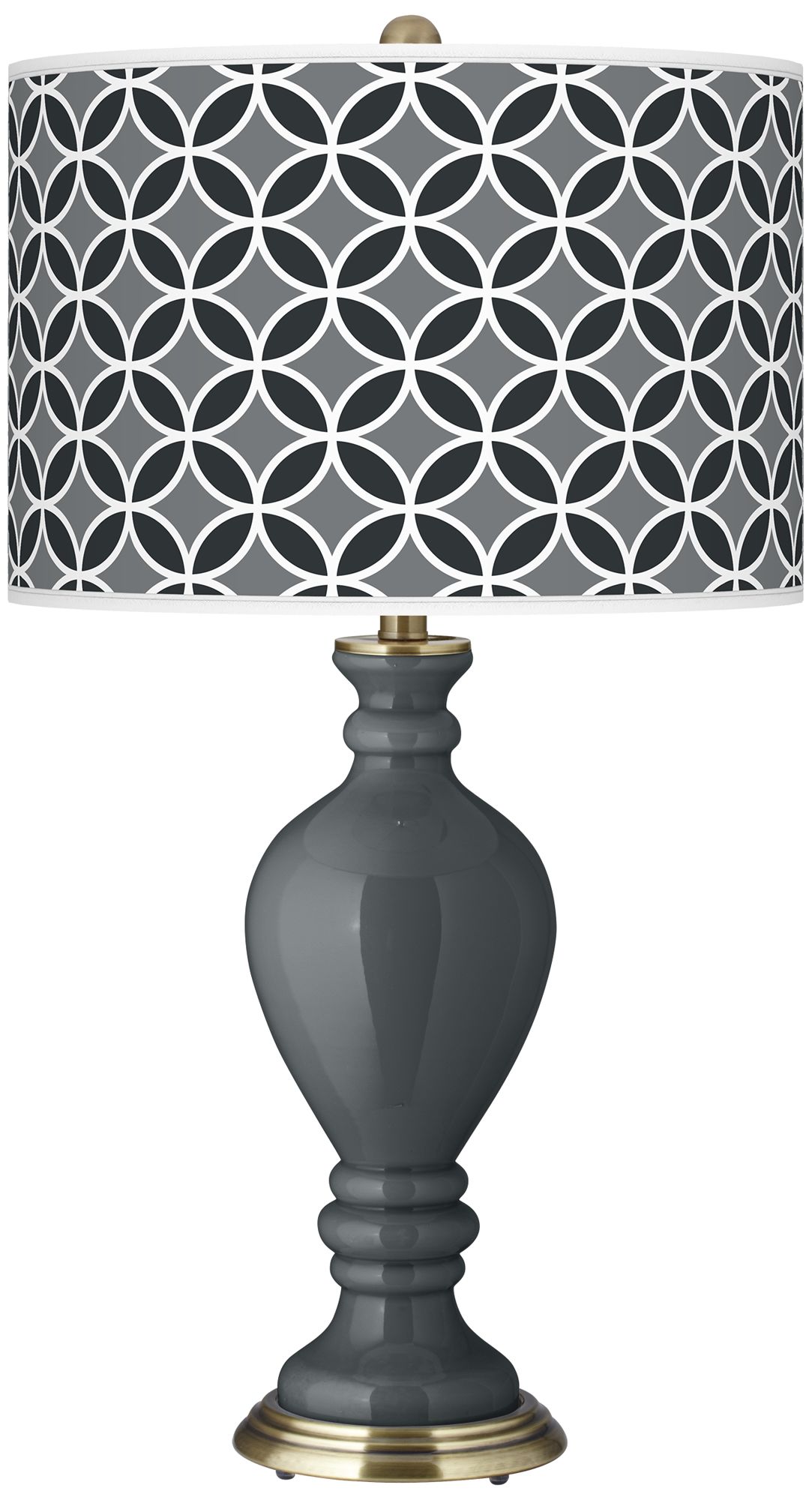 Black of Night Circle Rings Civitia Table Lamp