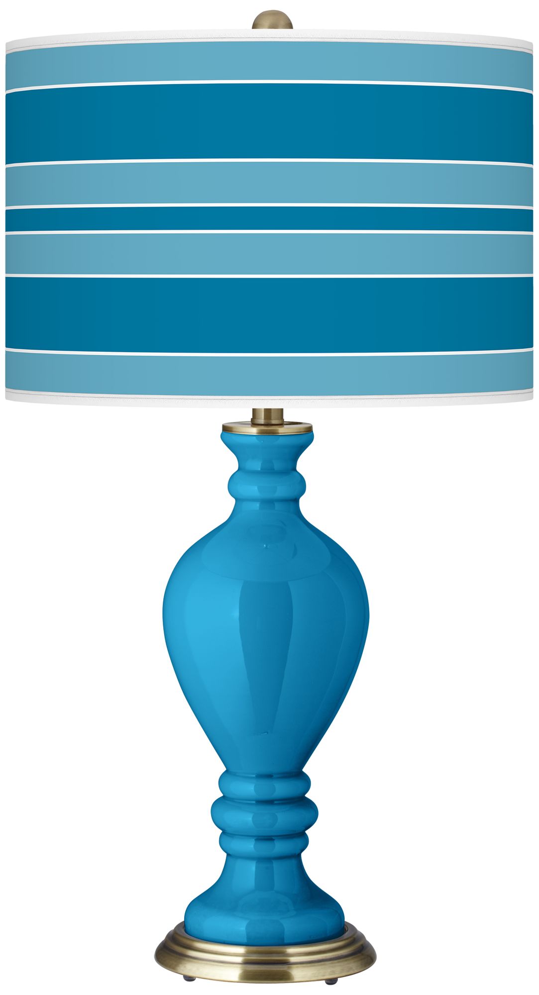 River Blue Bold Stripe Civitia Table Lamp