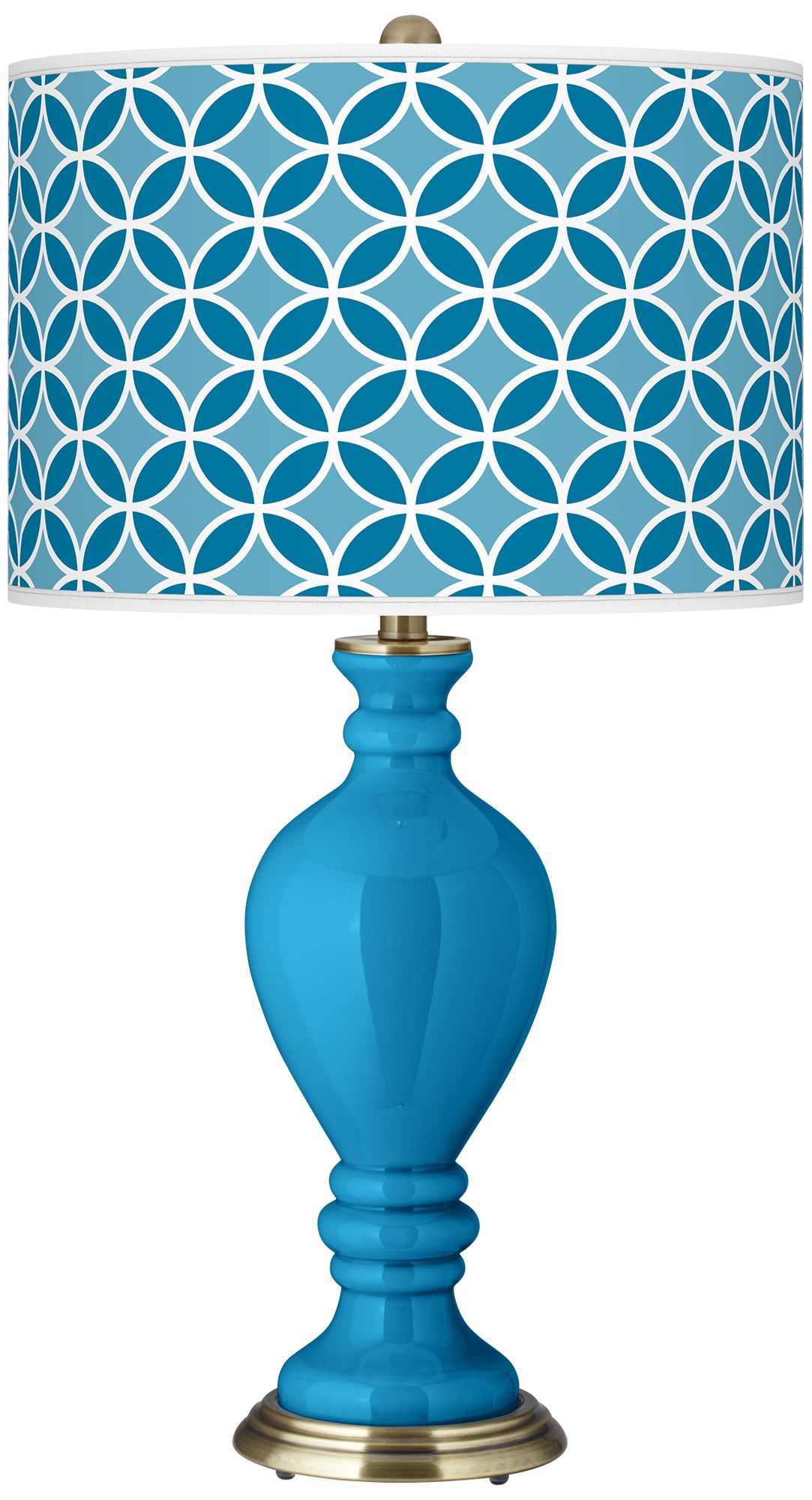 River Blue Circle Rings Civitia Table Lamp