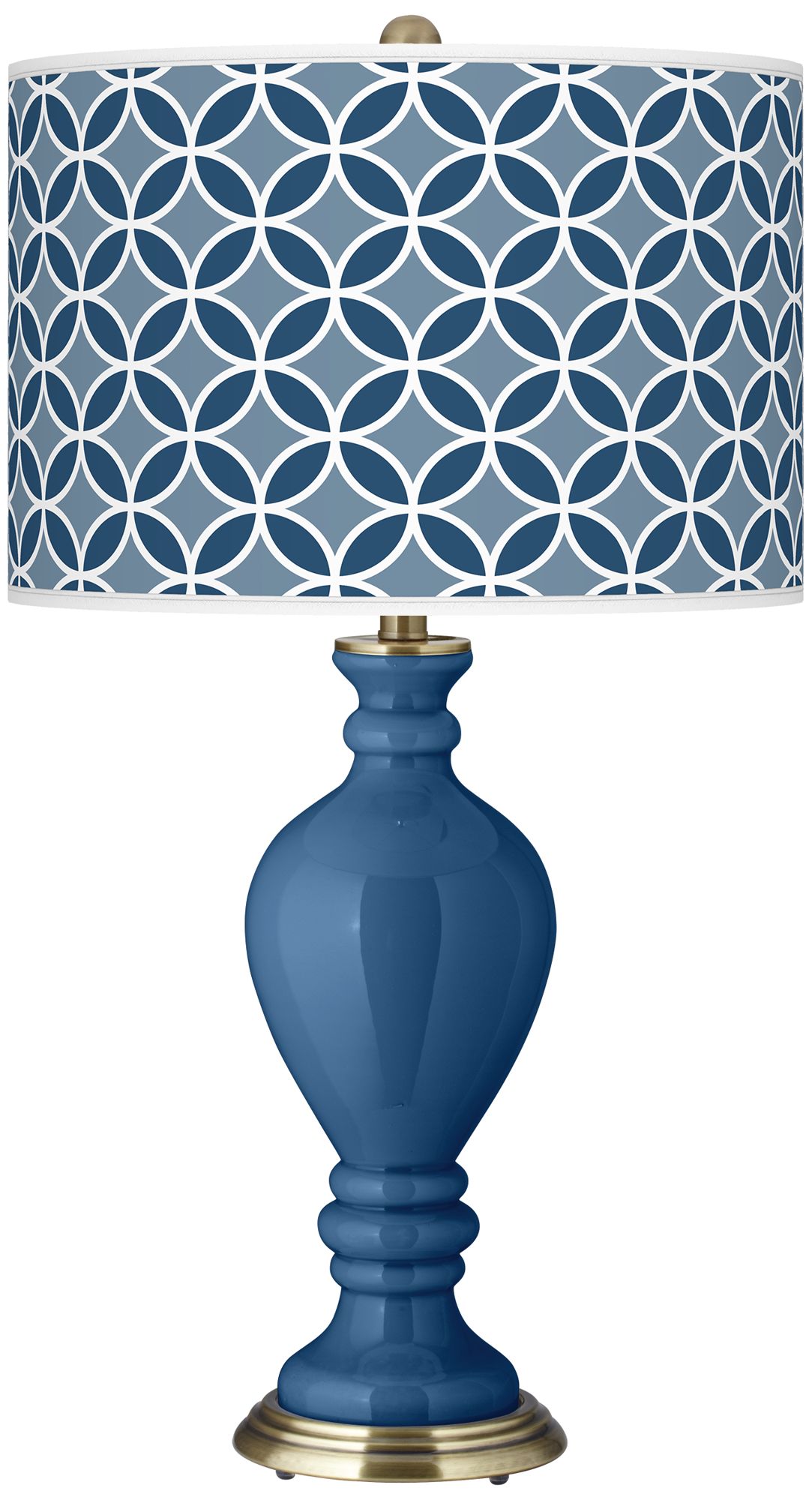 Regatta Blue Circle Rings Civitia Table Lamp
