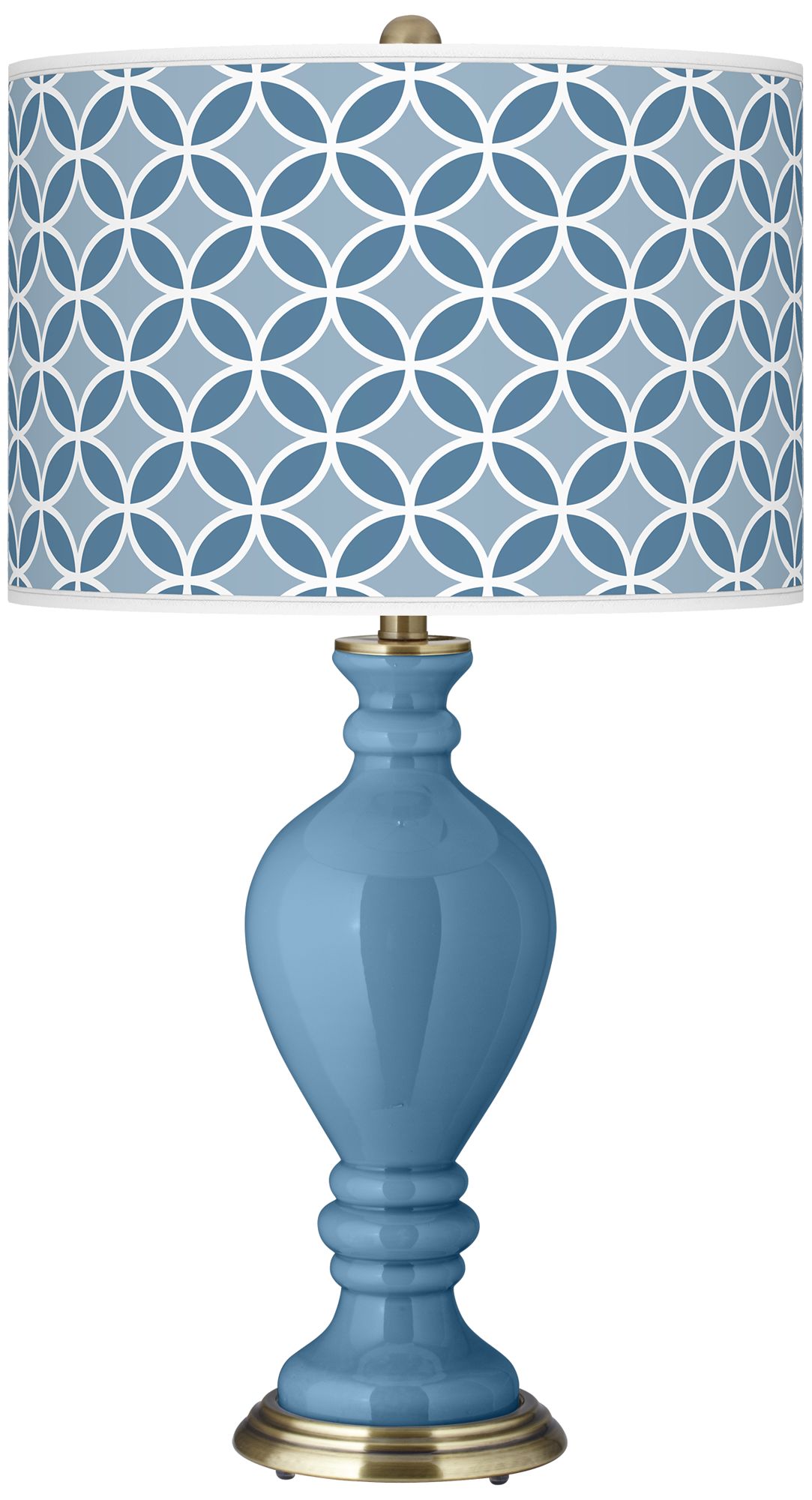 Secure Blue Circle Rings Civitia Table Lamp