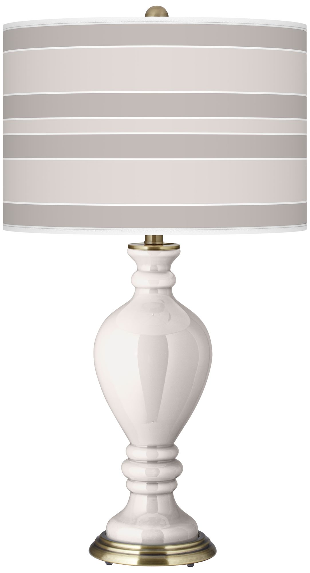 Smart White Bold Stripe Civitia Table Lamp