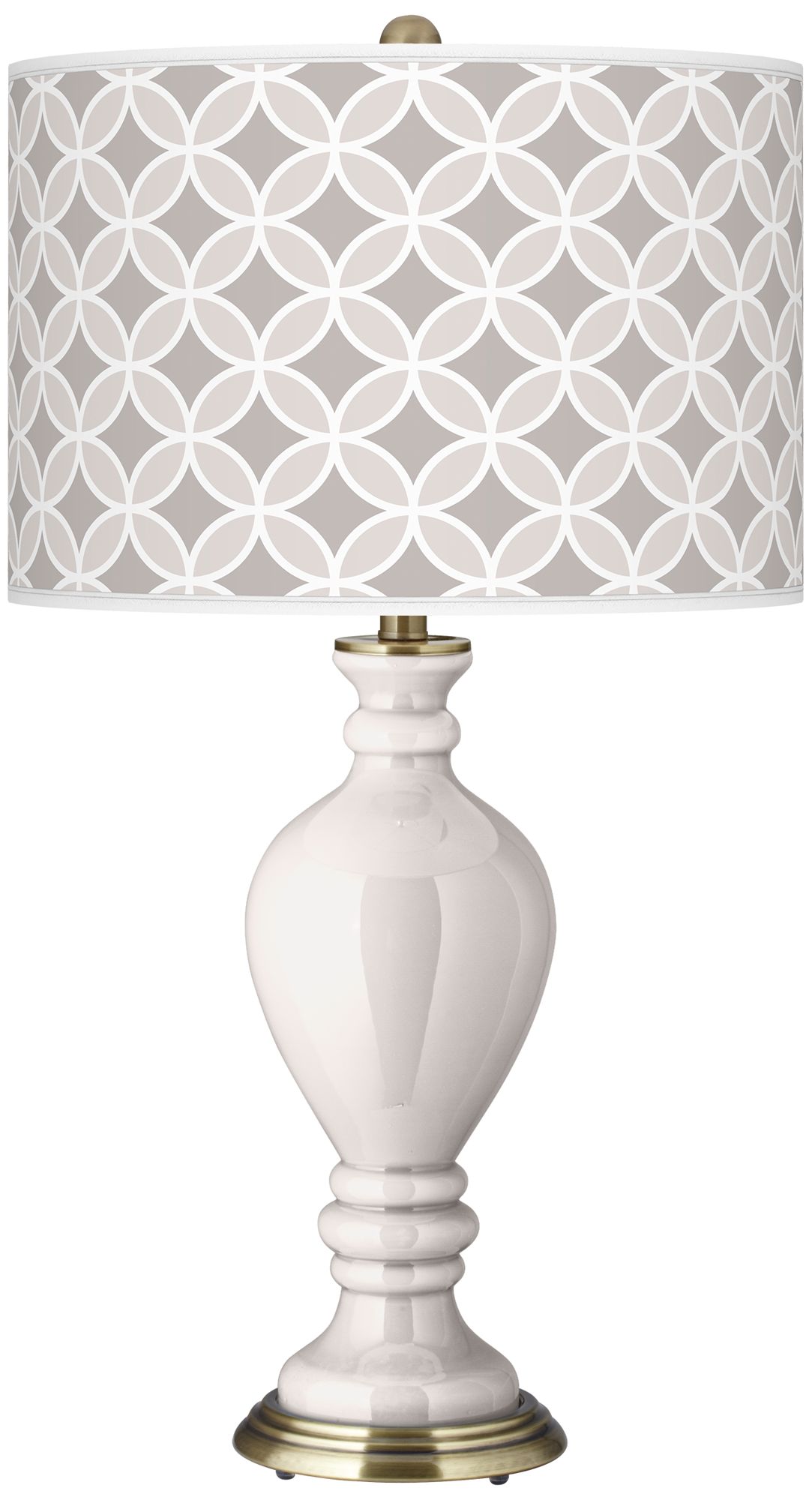 Smart White Circle Rings Civitia Table Lamp