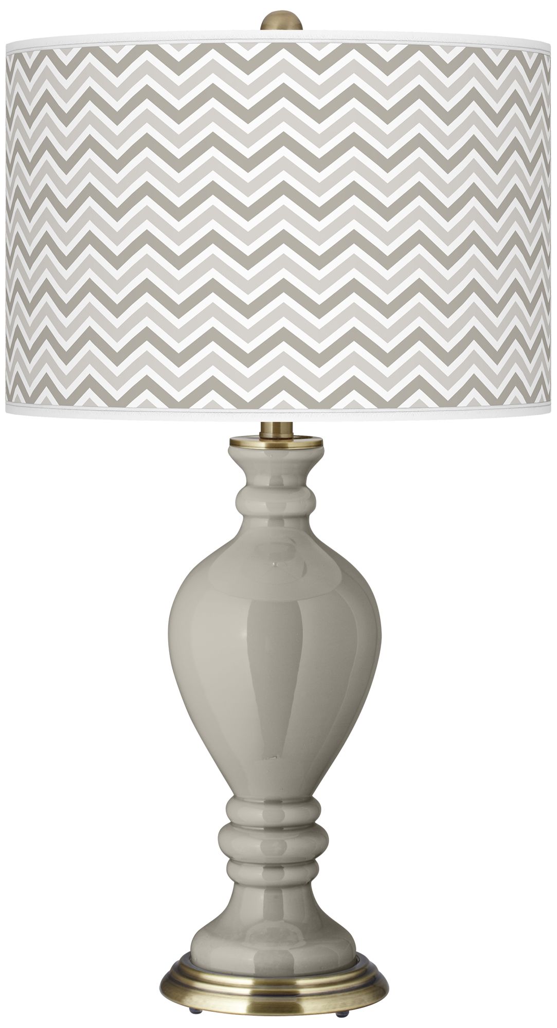 Requisite Gray Narrow Zig Zag Civitia Table Lamp