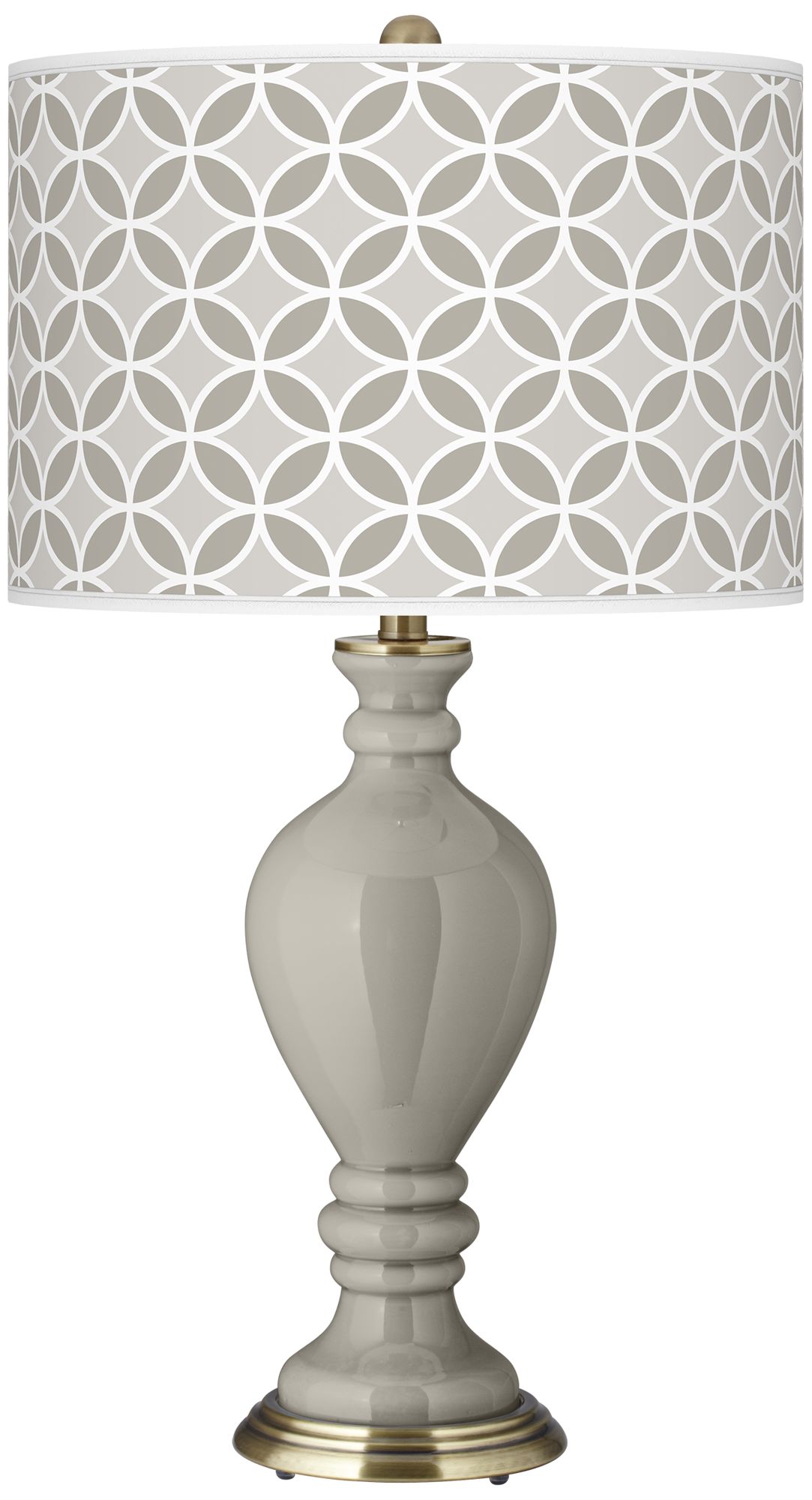 Requisite Gray Circle Rings Civitia Table Lamp