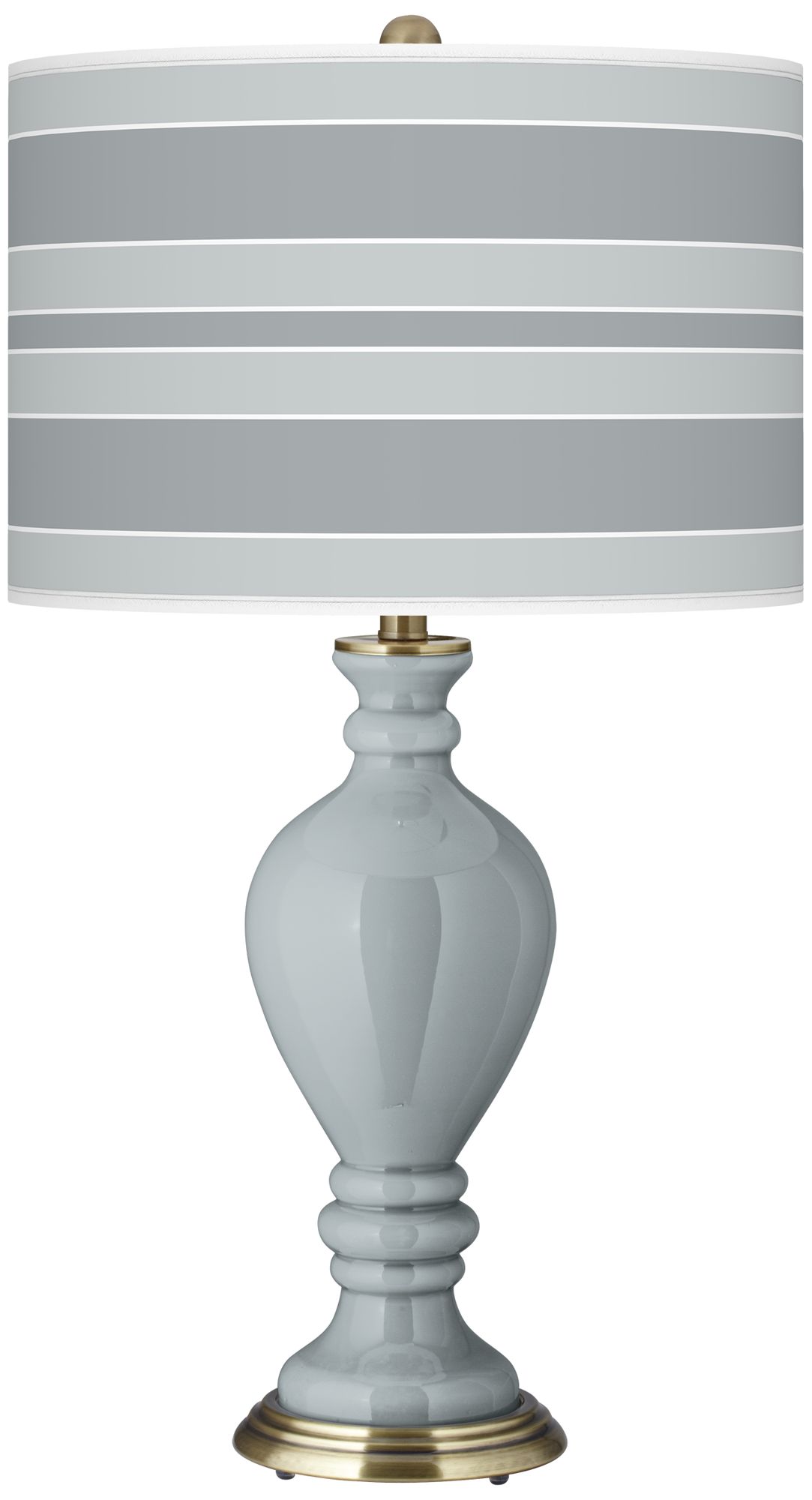 Uncertain Gray Bold Stripe Civitia Table Lamp
