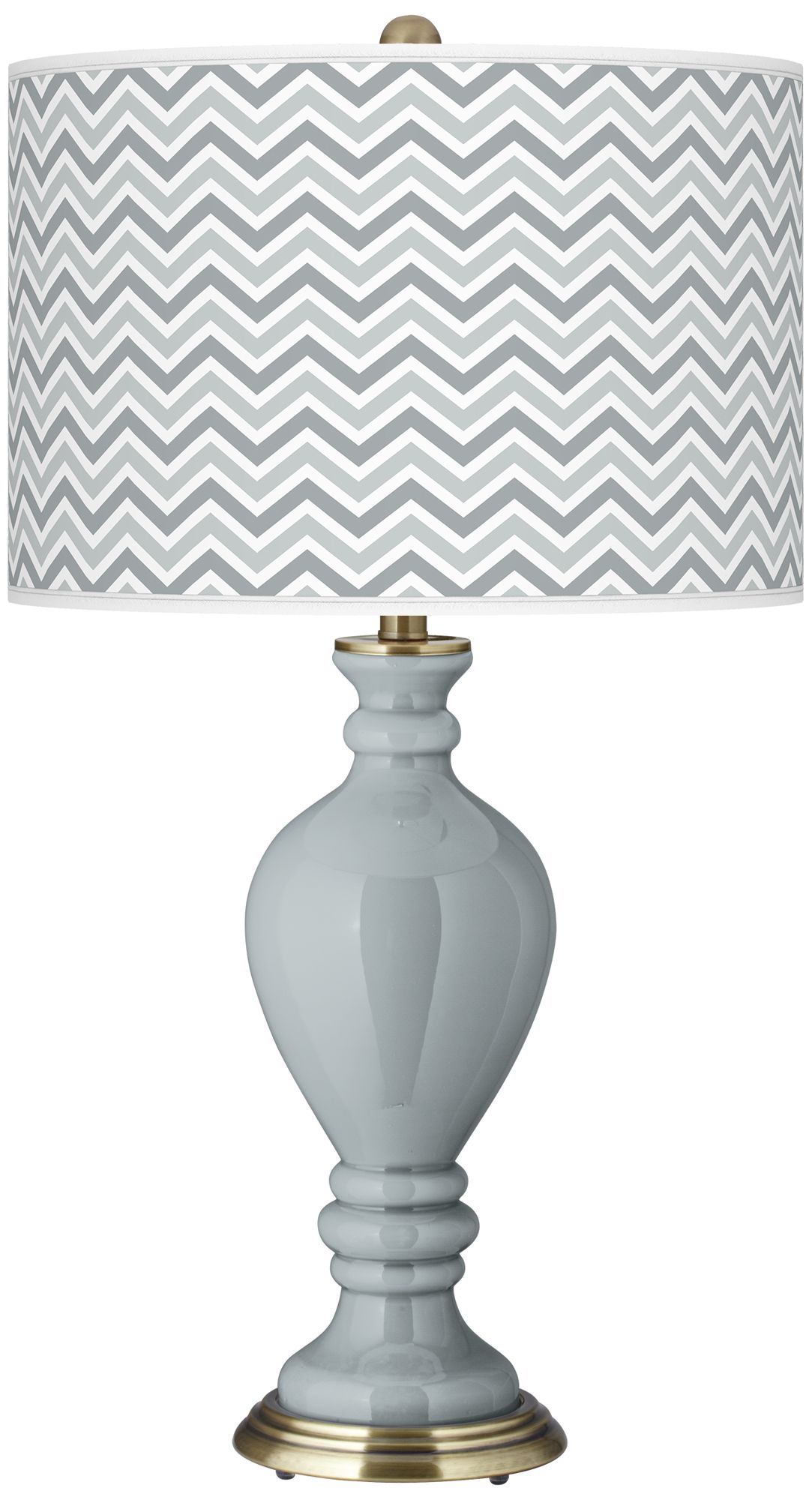Uncertain Gray Narrow Zig Zag Civitia Table Lamp