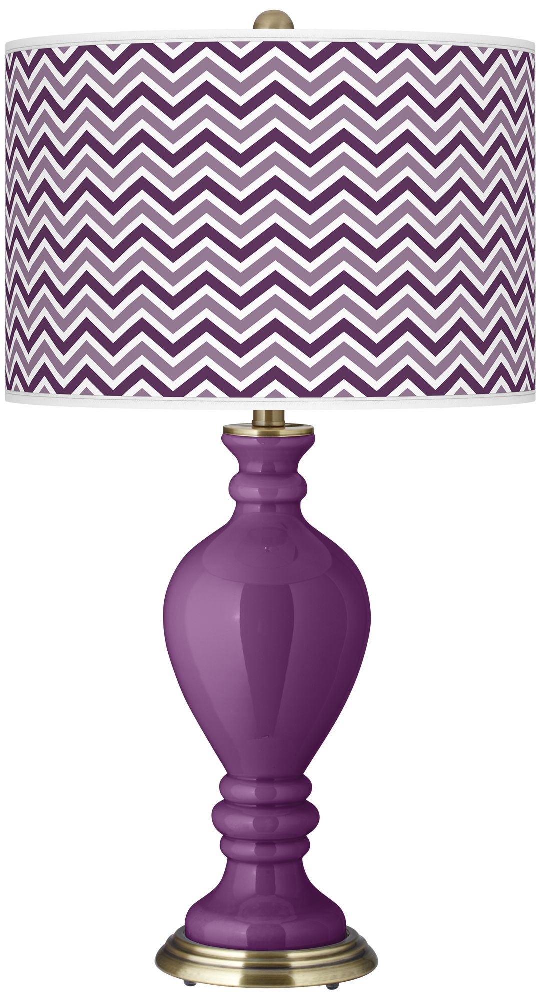 Kimono Violet Narrow Zig Zag Civitia Table Lamp