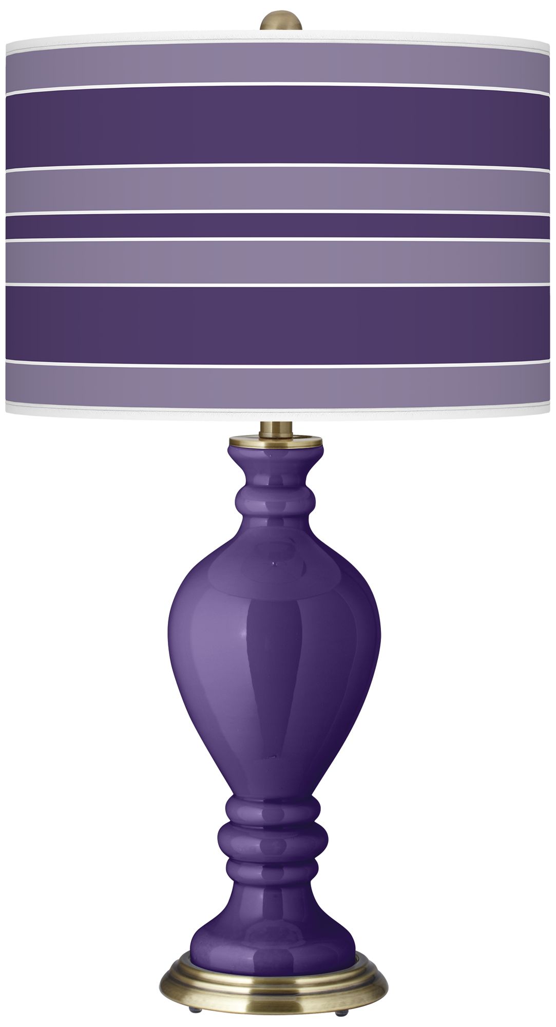 Izmir Purple Bold Stripe Civitia Table Lamp