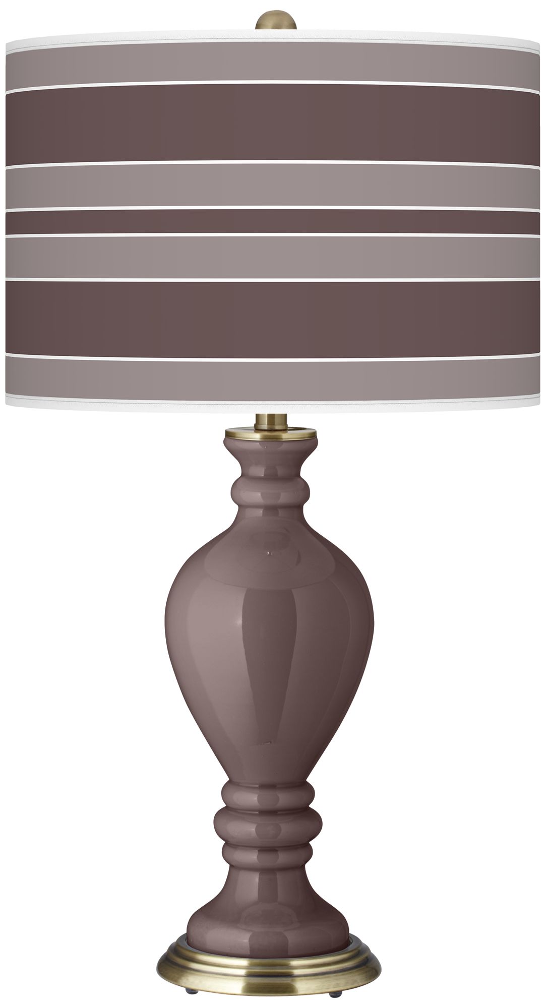 Deepest Mauve Bold Stripe Civitia Table Lamp