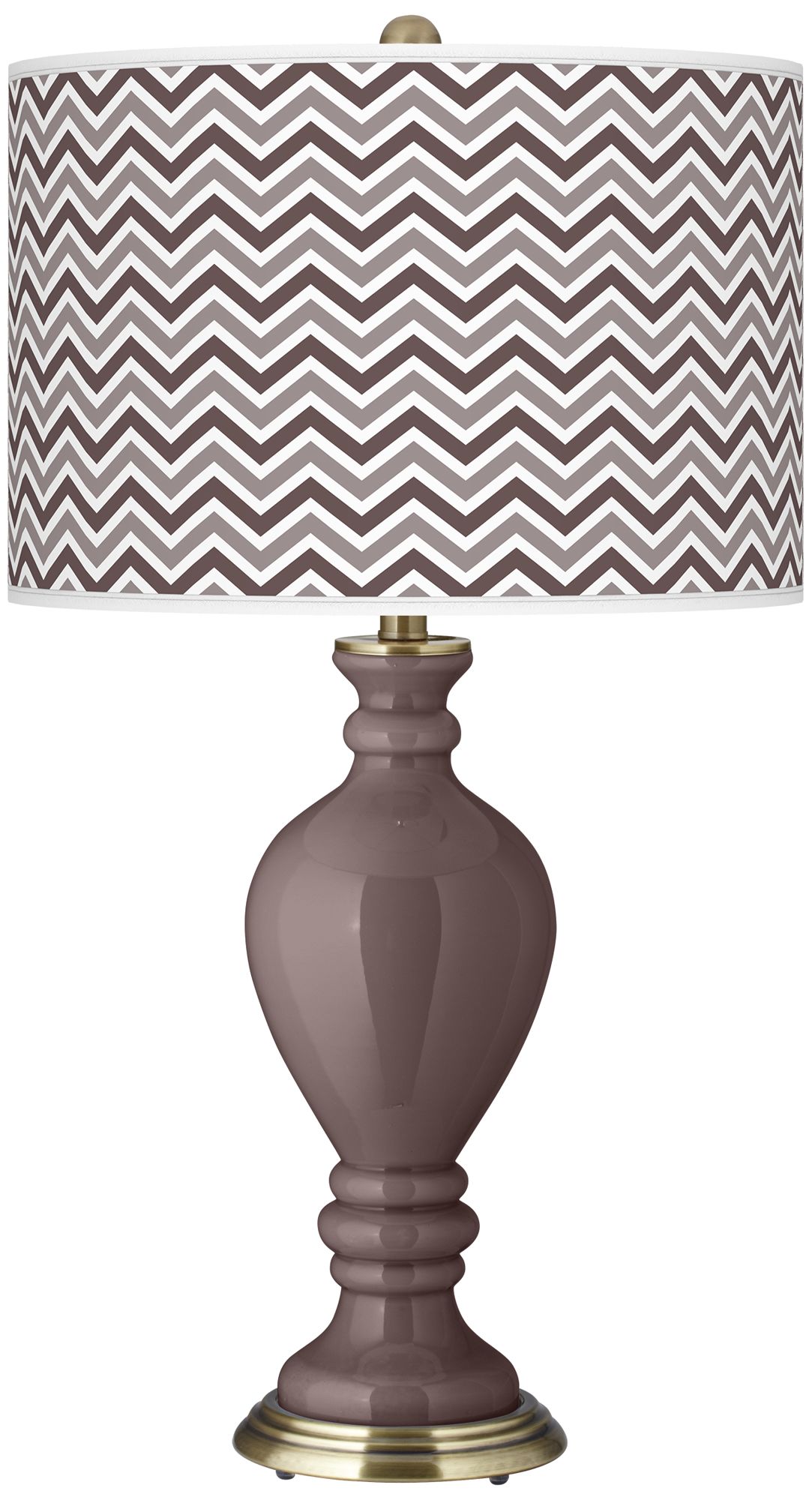 Deepest Mauve Narrow Zig Zag Civitia Table Lamp
